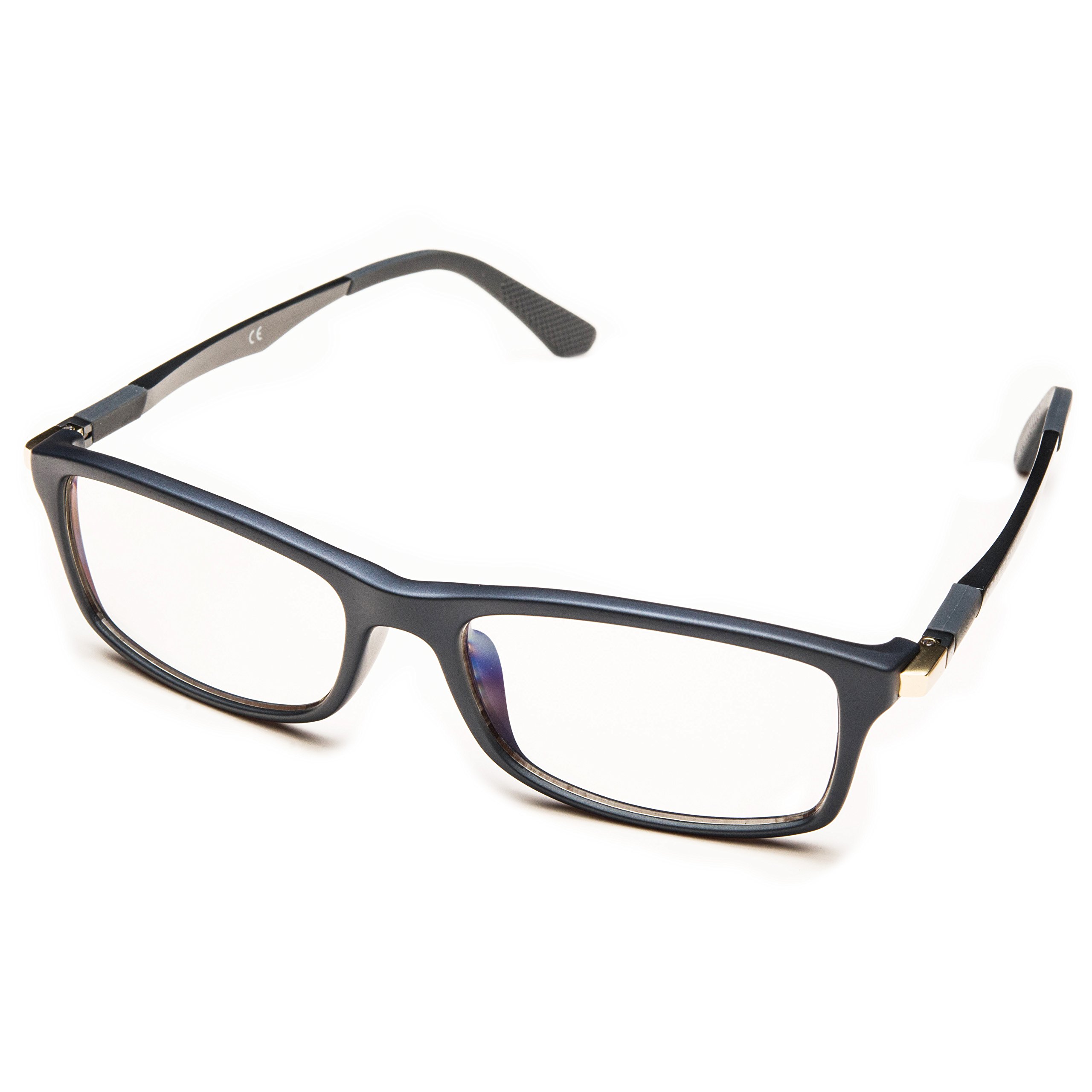 Prospek Blue Light Blocking Glasses for Men with +2.00 Magnification - Anti Eye Strain Computer Glasses for Gaming & Office Work - UV Protection Reading Glasses for Screen Time & Digital Devices