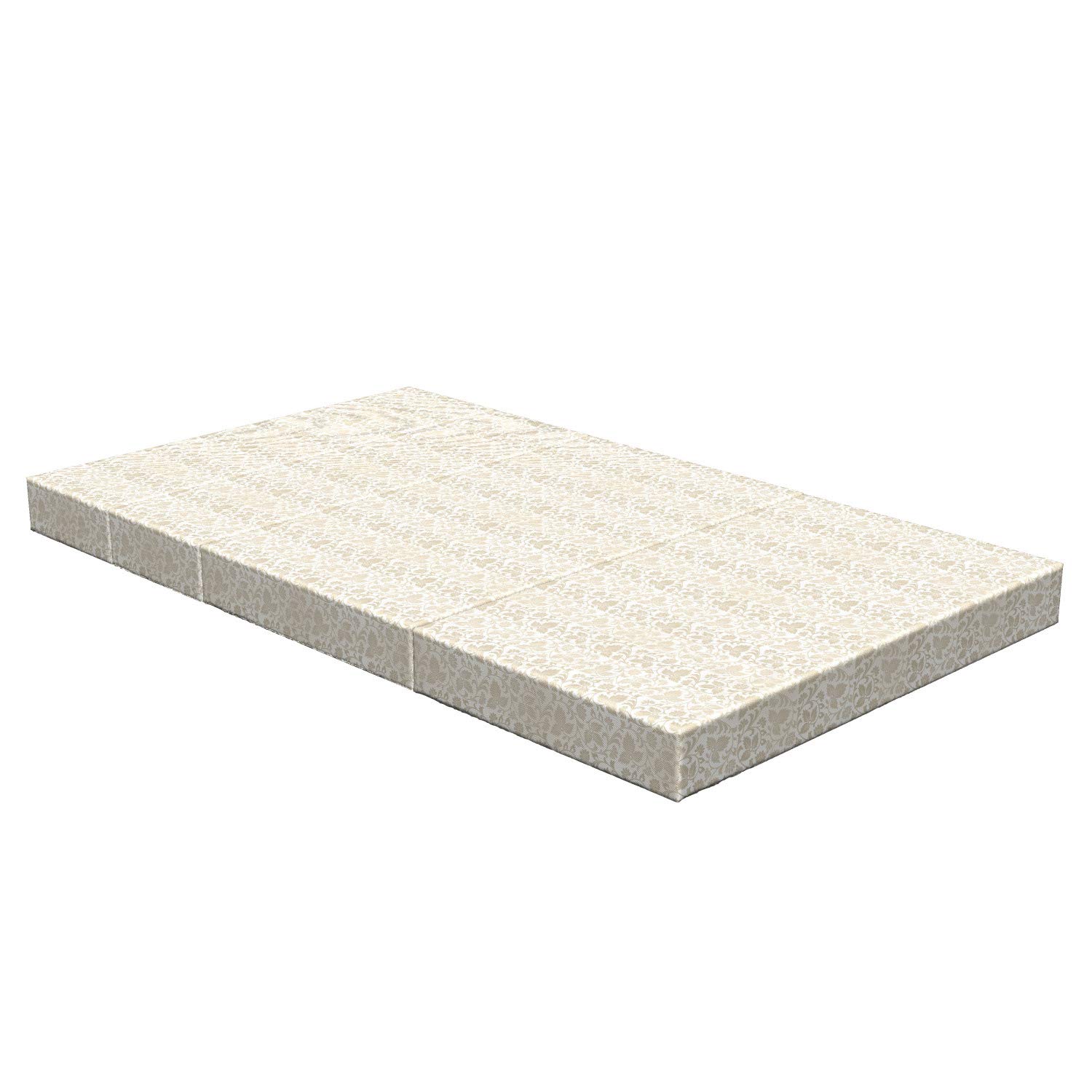 Ambesonne Victorian Foldable Mattress - Retro Swirl Floral Design, 78.7