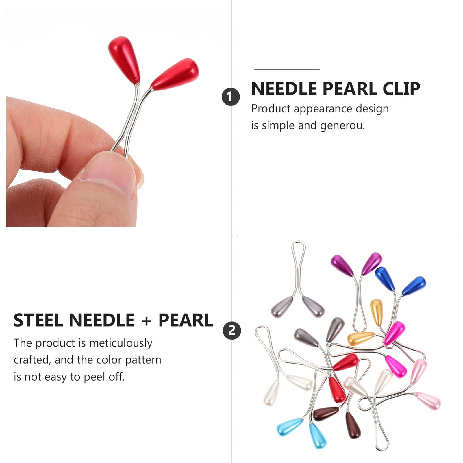 EXCEART 24pcs Pearl Hijab Clips for Women - Elegant Scarf Pins, Hijab Accessories, Sweater Shawl Brooches - Perfect for Muslim Headscarves, Hoodies, and Winter Fashion Outfits