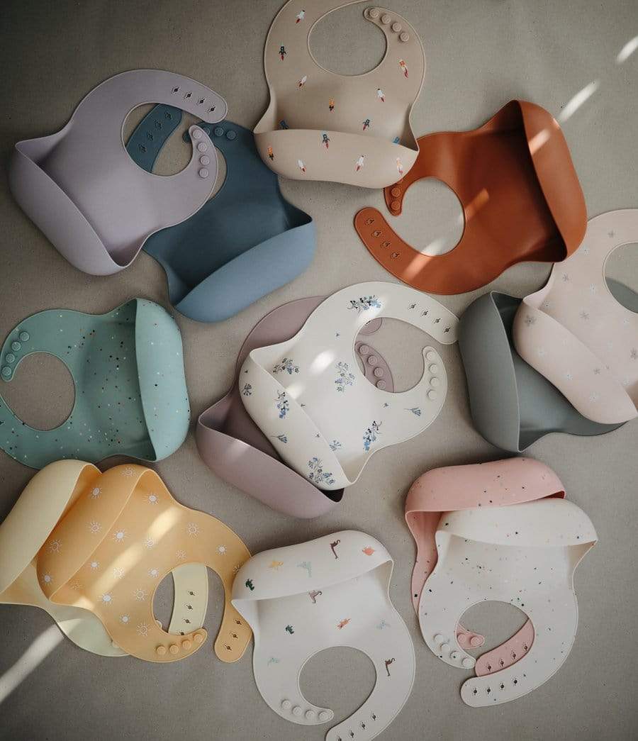 Mushie Silicone Baby Bib - Soft, Durable & Easy Clean Feeding Bib for Infants & Toddlers - Perfect for Mealtime, Snacks & Messy Play