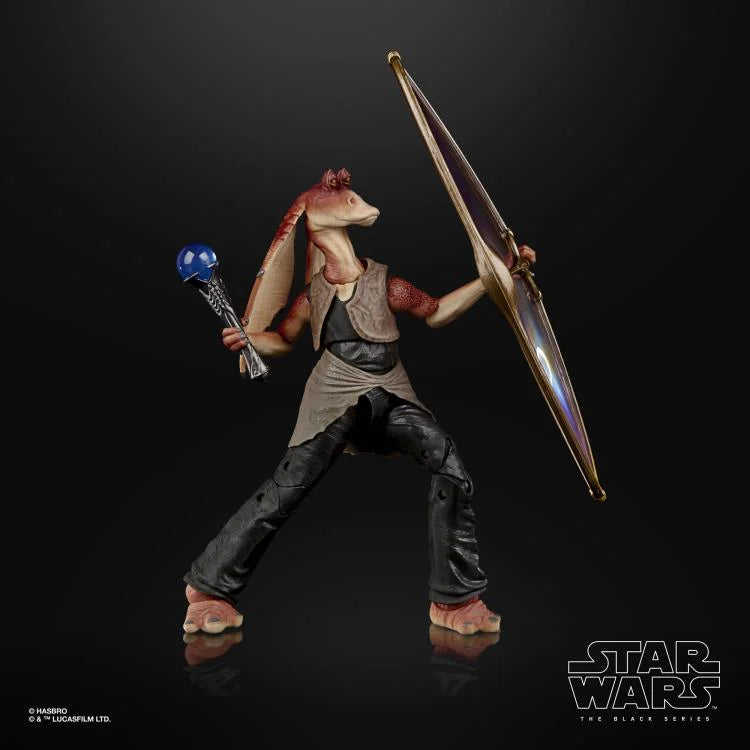 Star Wars The Black Series Deluxe Jar Jar Binks 6-Inch Action Figure - Collectible Toy for Fans & Display, Perfect for Gifts & Movie Night Decor