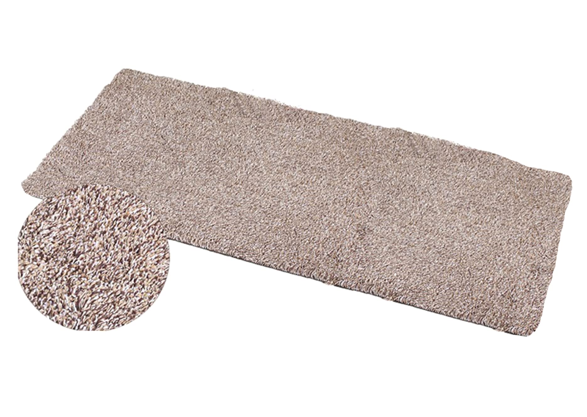 Non-Slip Runner Floor Mat 24x60 Inches - Super Absorbent Waterproof Door Mat for Entryway, Bathroom, Kitchen - Tan - Ideal for High Traffic Areas & Wet Surfaces