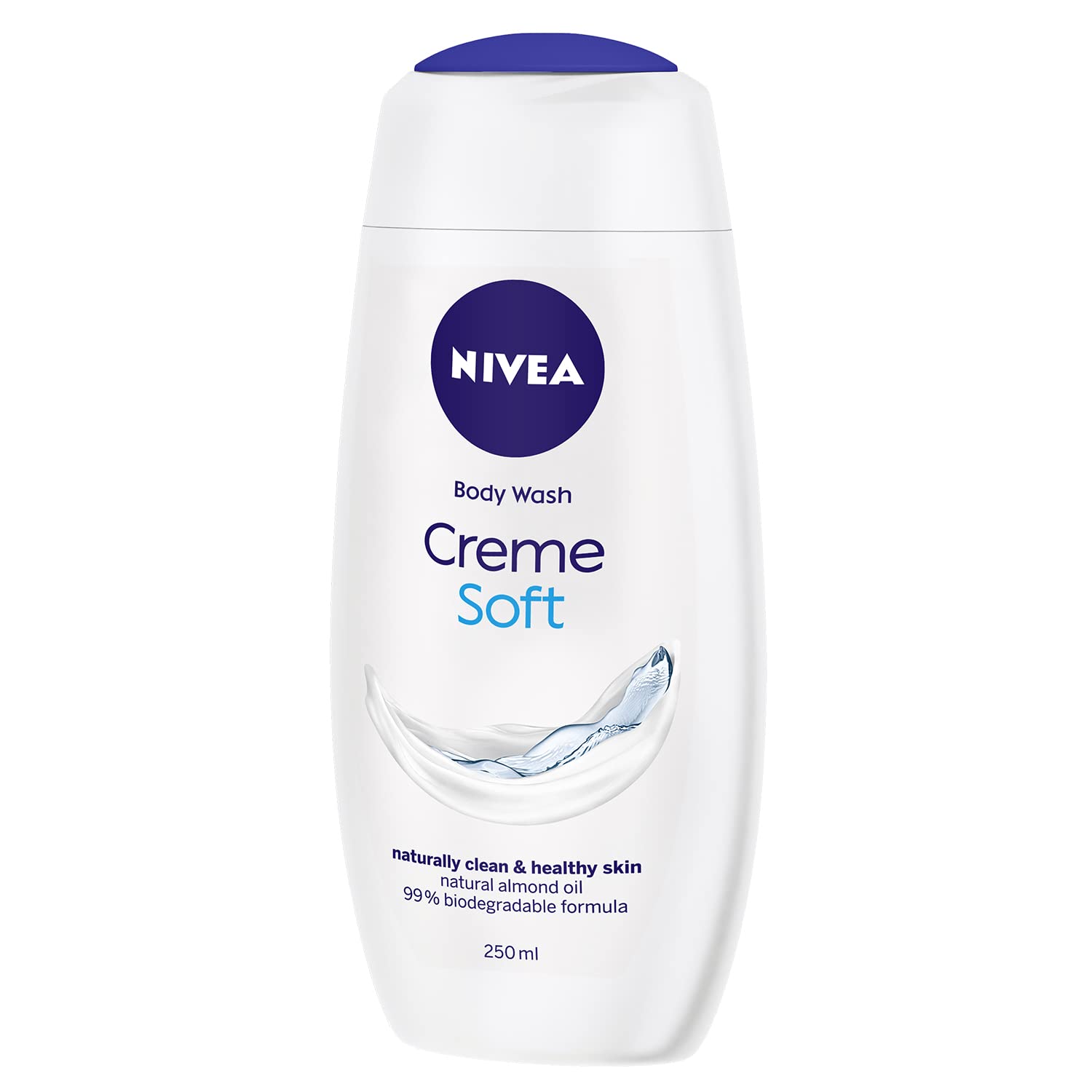 NIVEA Crème Soft 250ml Body Wash with Natural Almond Oil | Moisturizing Shower Gel for Clean & Healthy Skin | Microplastic Free | Perfect for Daily Hydration & Sensitive Skin Care