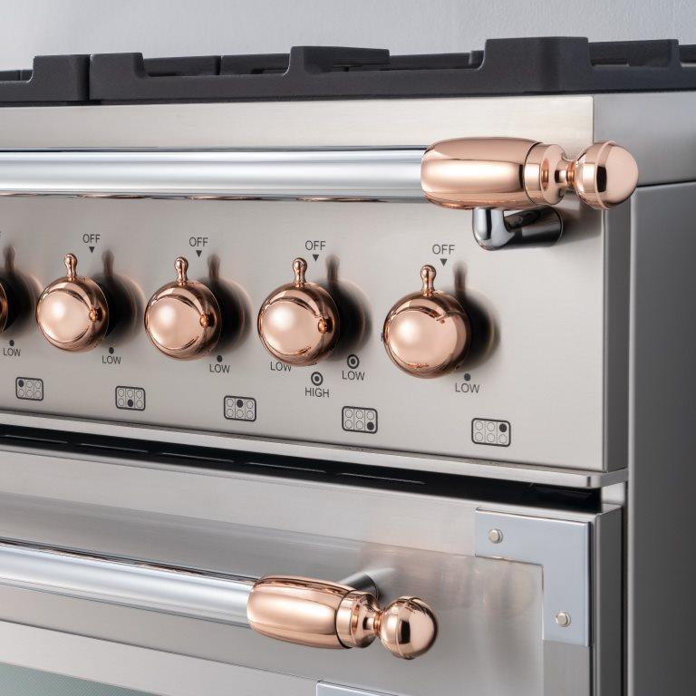 Bertazzoni Copper Décor Set for Range and Hood - Premium Kitchen Accessory for Gas Stoves & Range Hoods | Elegant Copper Finish for Modern & Classic Kitchens | Perfect for Home Chefs & Cooking Enthusiasts