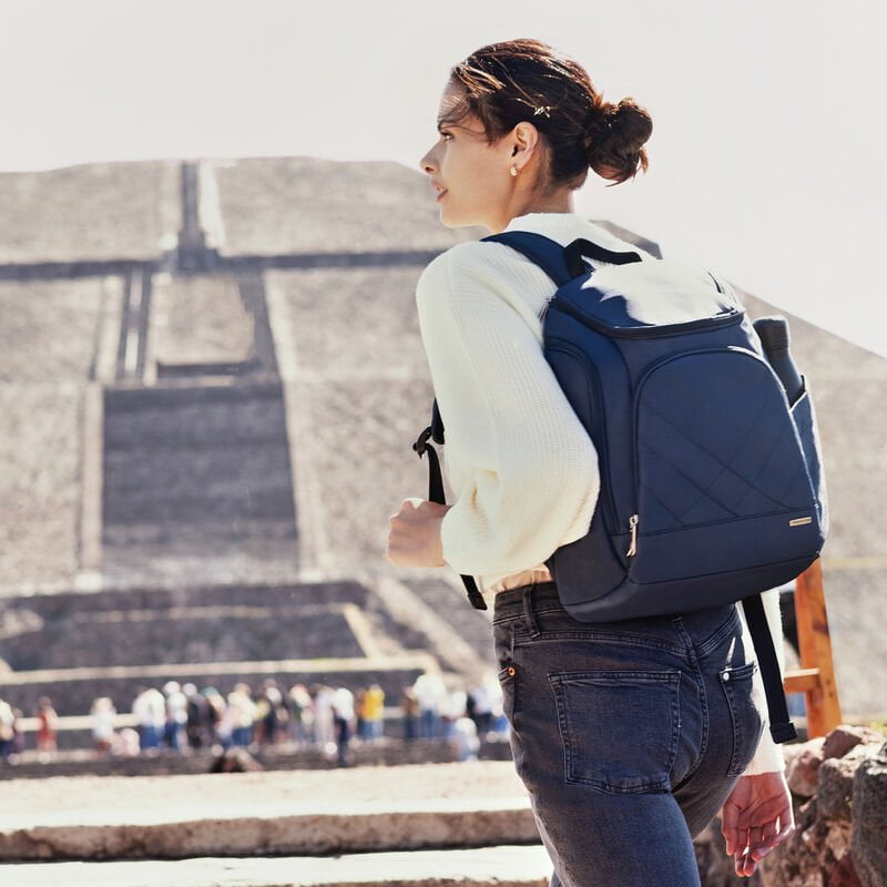 Travelon Anti Theft Backpack with RFID Blocking - Secure & Stylish Travel Backpack for Commuters, Students & Tourists - Perfect for Airports, Camping & Daily Use