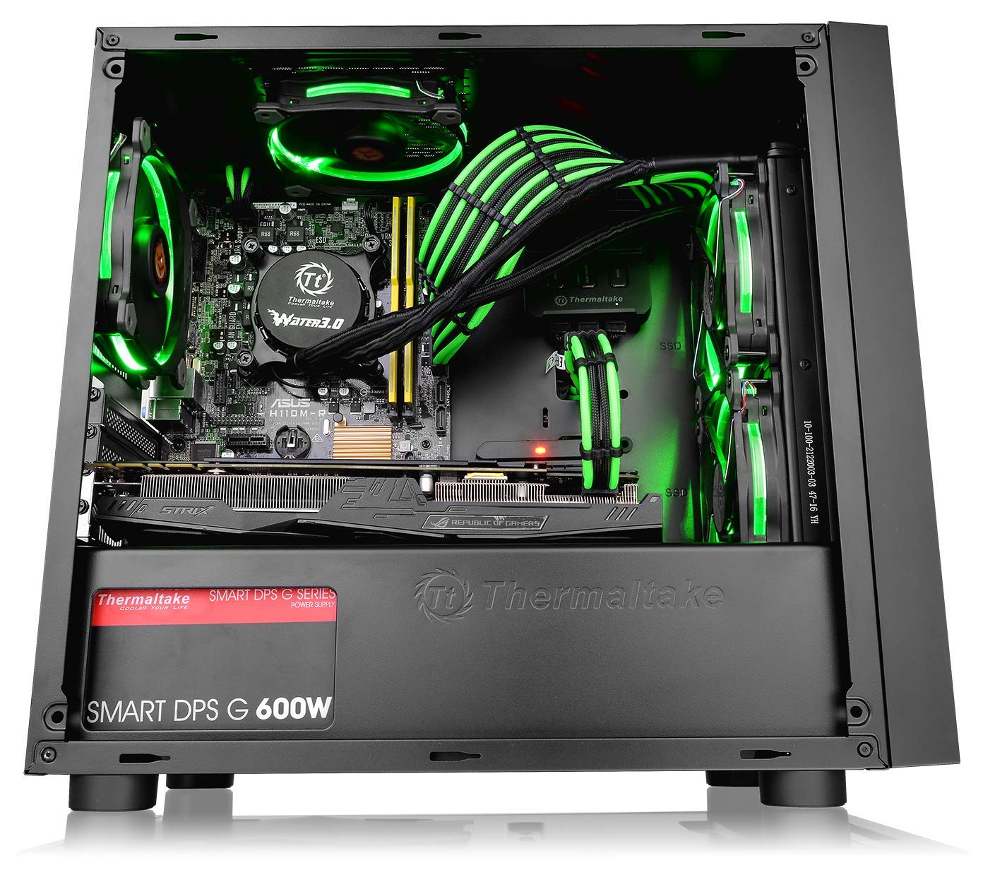 Thermaltake Versa H17 Black Micro ATX Mini Tower Gaming PC Case - Compact Computer Case with 120mm Rear Fan Pre-Installed | Perfect for Small Form Factor Gaming Rigs & Home Office Setups