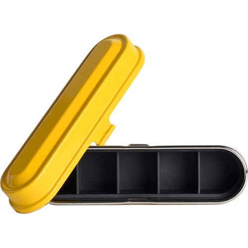 Kodak Steel 135mm Film Case - Yellow Lid & Silver Body | Waterproof & Durable Film Storage for Photographers | Perfect for Travel, Outdoor & Studio Use