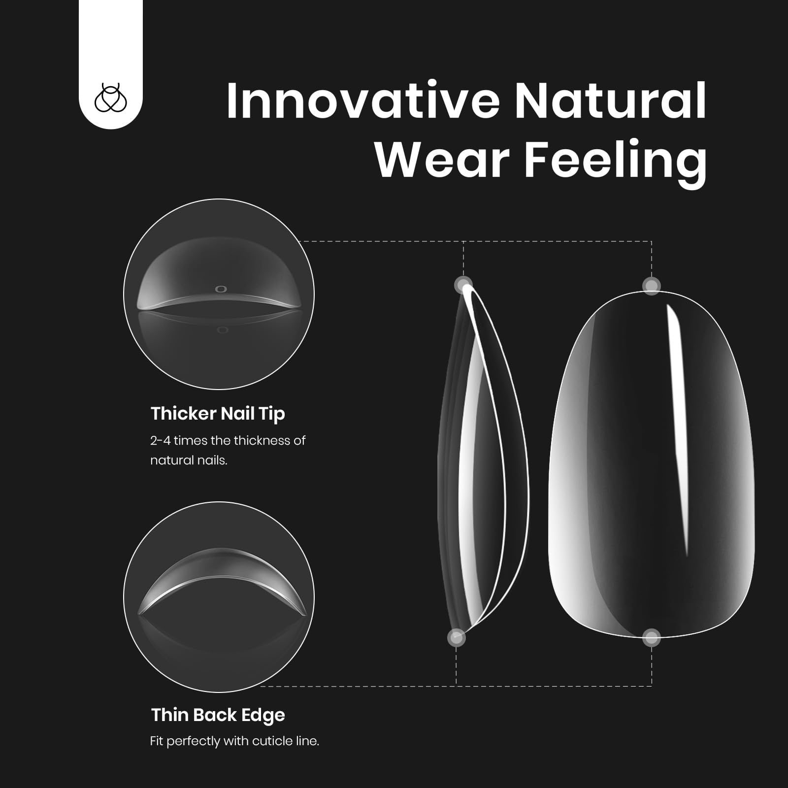Beetles Gel Nail Kit 504Pcs - Short Oval False Nails with LED Lamp for Home Manicure