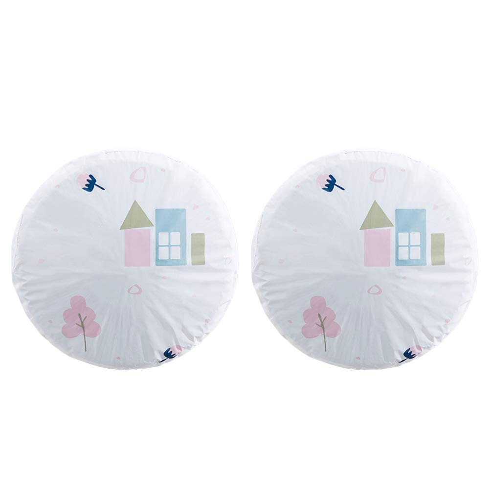 LIOOBO 2-Pack Washable Floor Fan Cover with Finger Safety Protection - Breathable Mesh Design for Living Room, Bedroom, Home & Greenhouse Use - Green Color (Ideal for Child Safety & Pet Protection)