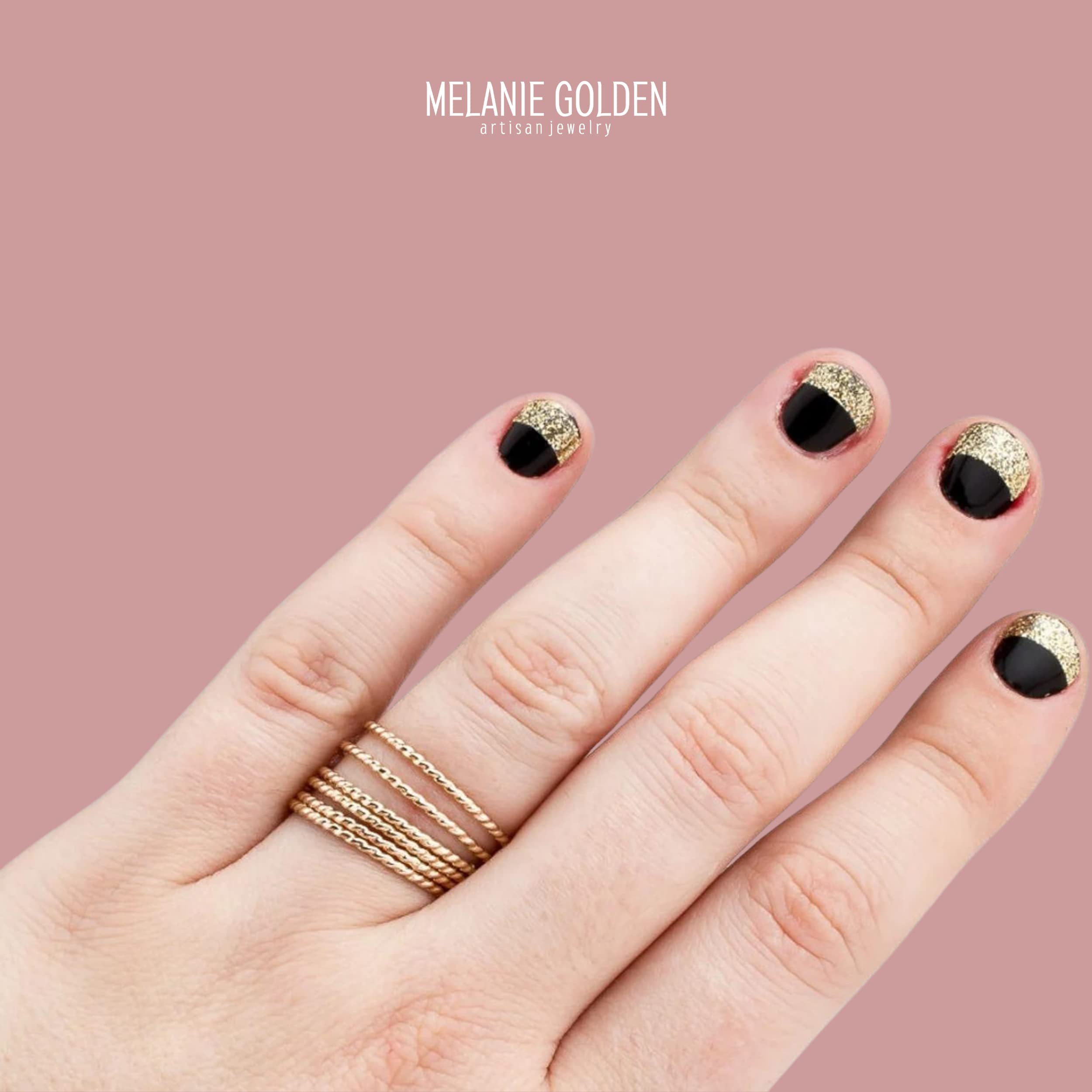 1mm Thin Twisted Rope Stacking Ring in 14K Gold, Rose Gold or Silver | Comfort Fit Band for Women | Sizes 2-12 | Perfect for Layering, Everyday Wear & Gift Giving