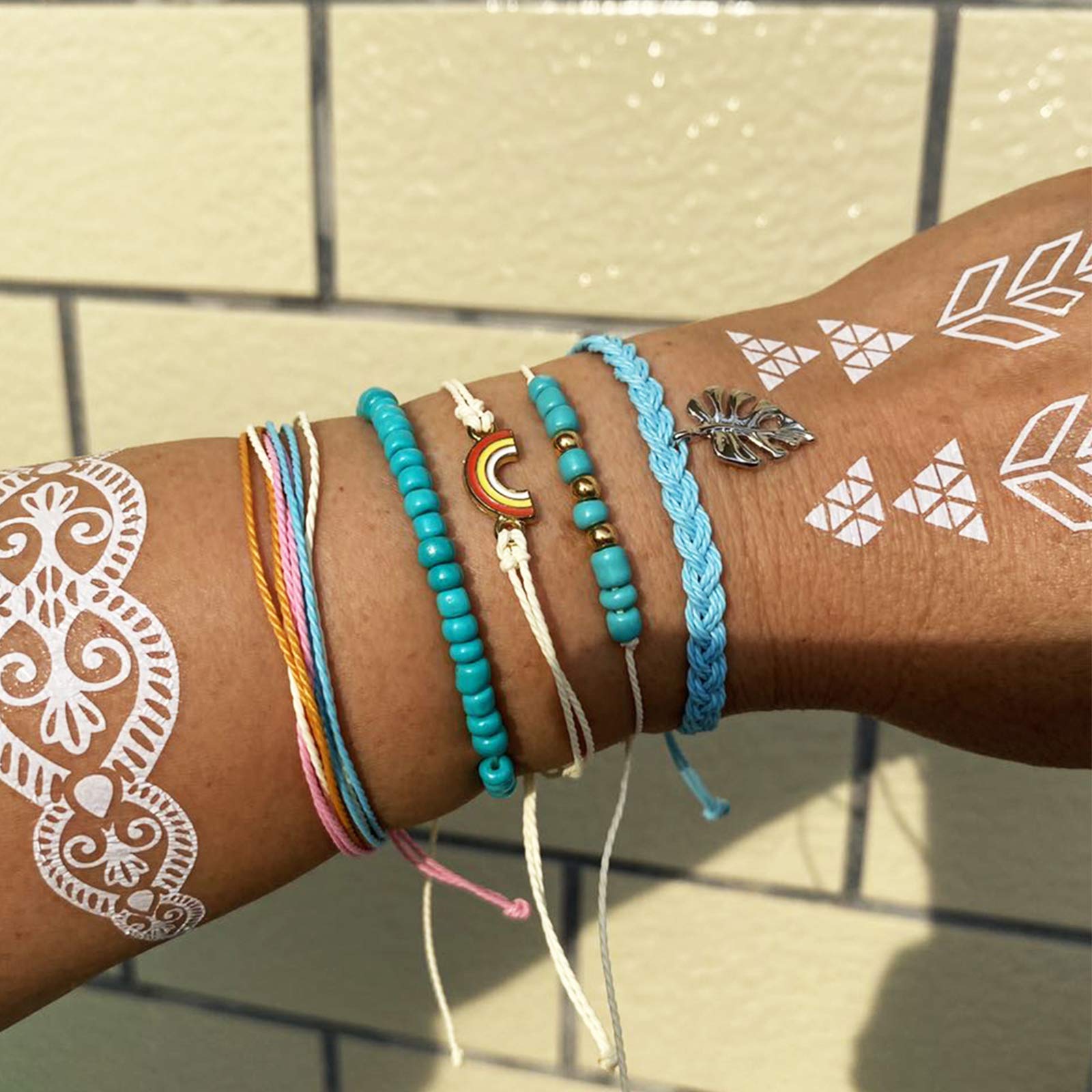 Trendy Adjustable Wave Surfer String Bracelets for Women - Waterproof Friendship Ankle Bracelets - Perfect for Summer Beach Outfits, Gifts & Stocking Stuffers - Ideal for Surfing, Travel, and Boho Fashion Accessories