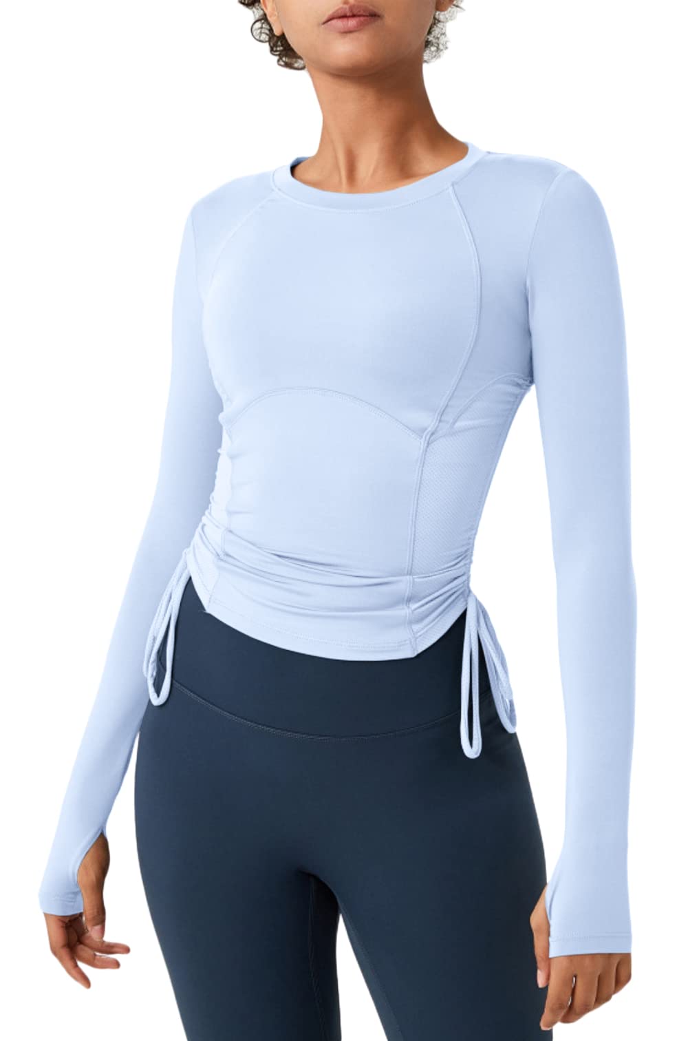 Almaree Women's Workout Tops - Long Sleeve Athletic Shirts with Thumb Holes for Yoga, Gym & Running | Moisture-Wicking & Comfortable Fitness Apparel