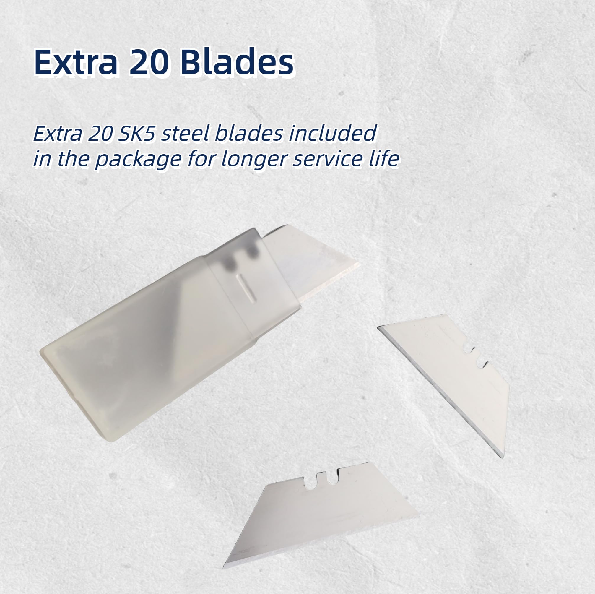4 Pack Folding Utility Knife with 20 Extra Blades - Heavy Duty Box Cutter for Cardboard, Cartons & Packages | Compact Clip Design for Easy Storage | Perfect for Warehouse, Shipping & Home Use