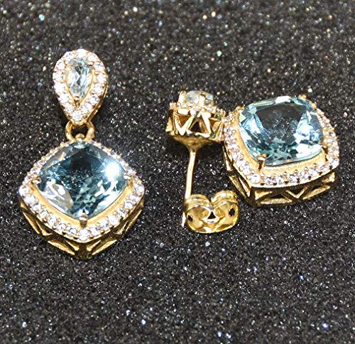 30 Sets Genuine Blue Topaz 14K Gold Plated Necklace for Women - Elegant Jewelry Gift Set for Birthday, Anniversary & Special Occasions
