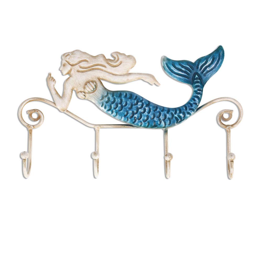 Vintage Wrought Iron Fish Wall Hook - Decorative Metal Ornament for Home, Office, Living Room & Bedroom - Perfect for Hanging Coats, Hats, Keys and Small Decorations