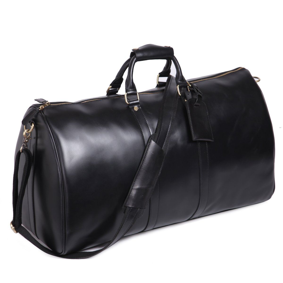 Premium Genuine Leather Travel Duffle Bag for Men & Women - Vintage Style Weekender Overnight Bag, Large Carry-On Luggage for Airplane - Perfect for Business Trips, Gym & Weekend Getaways