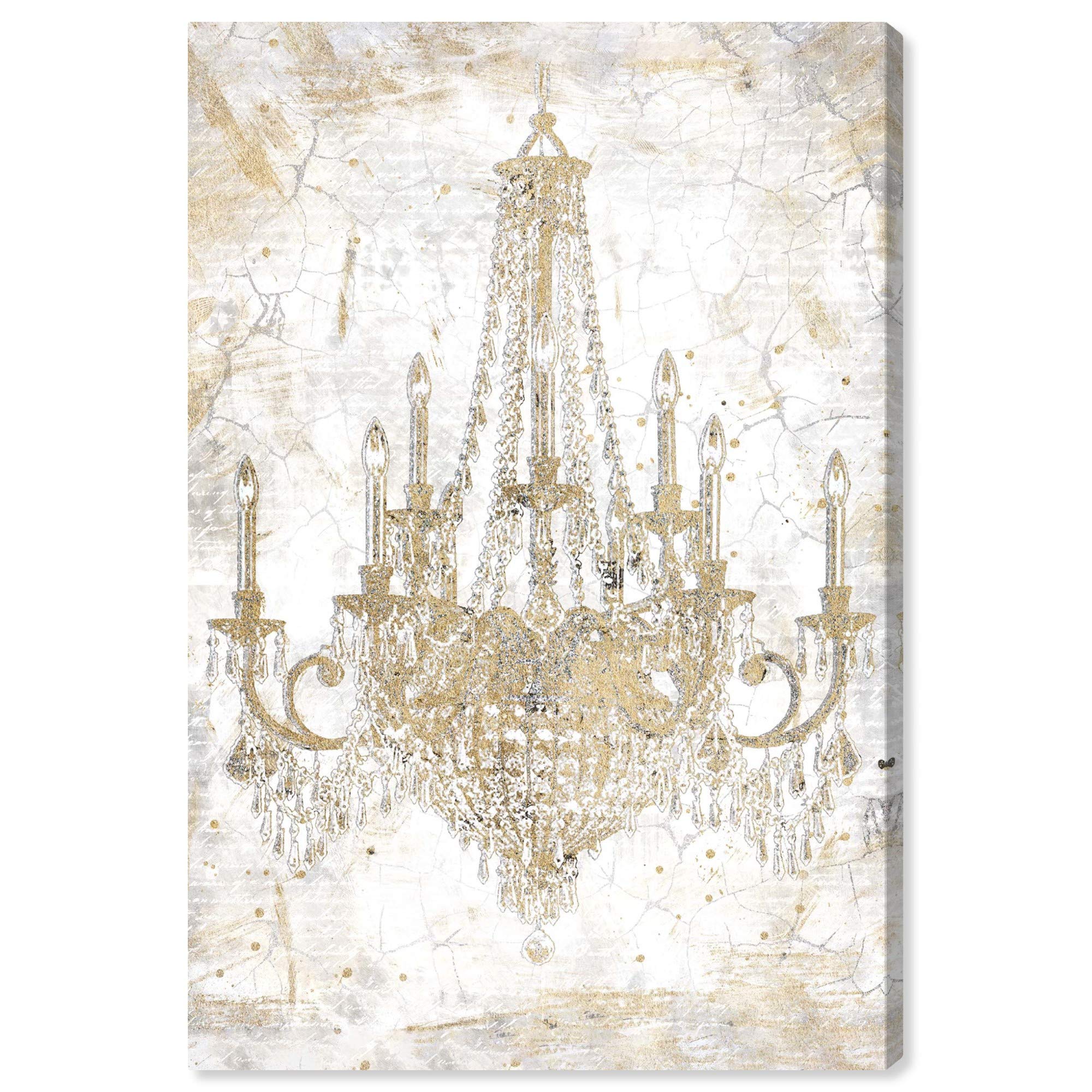 Oliver Gal Artist Co. Fashion & Glam Wall Art Canvas Prints - 20x30 Inch Gold & White Chandelier Home Decor - Perfect for Living Room, Bedroom & Office Wall Decoration