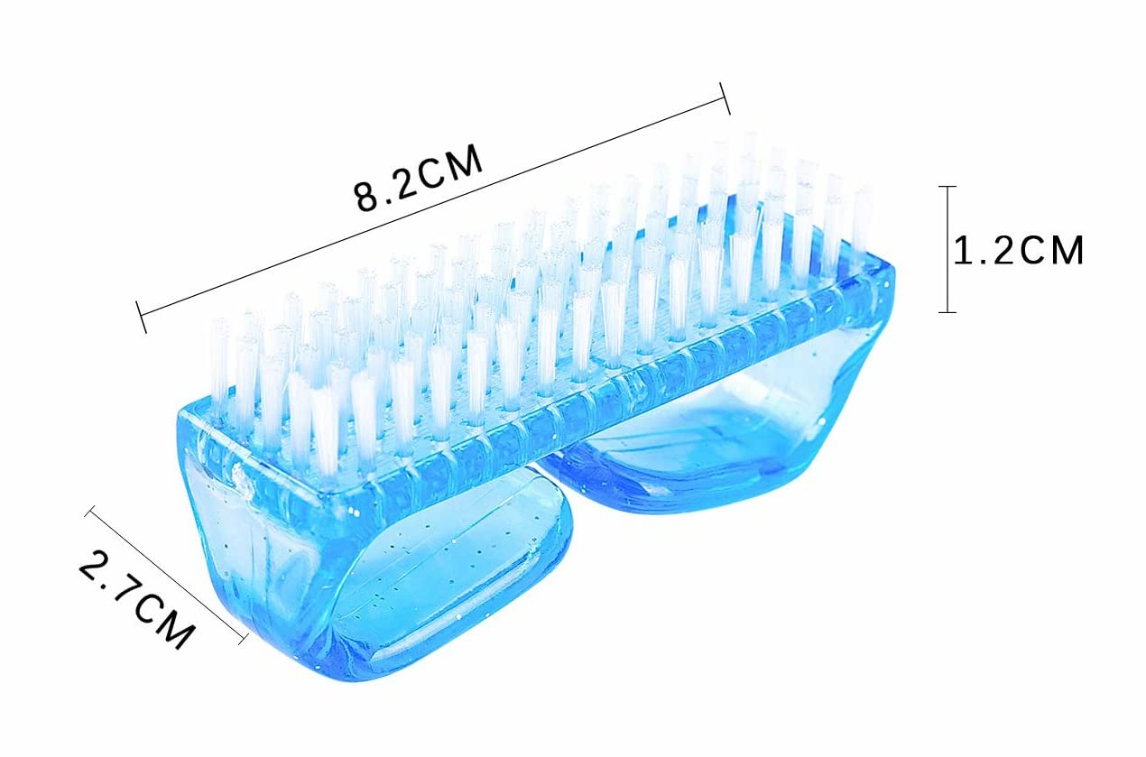 MEPOINT 4-Piece Nail Brush Set - Durable Handle Grip Fingernail & Toe Cleaner, Pedicure Scrub Brush for Deep Cleaning - Multicolor (Pack of 4) - Perfect for Home Spa, Salon & Travel Manicure/Pedicure Care