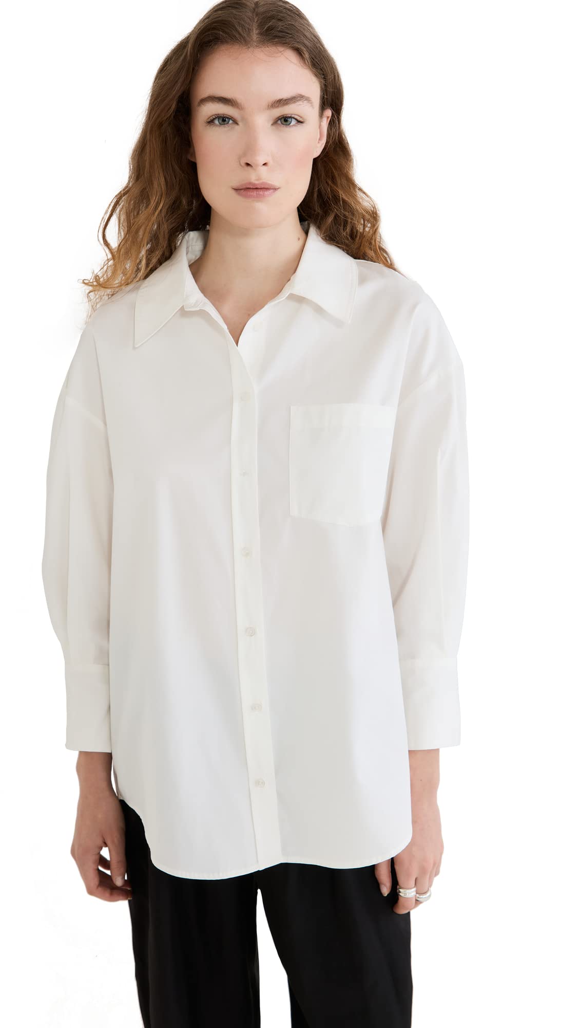 ANINE BING Women's Mika Shirt - Stylish Button Down Blouse for Work & Casual Outfits | Perfect for Office, Date Night & Everyday Wear