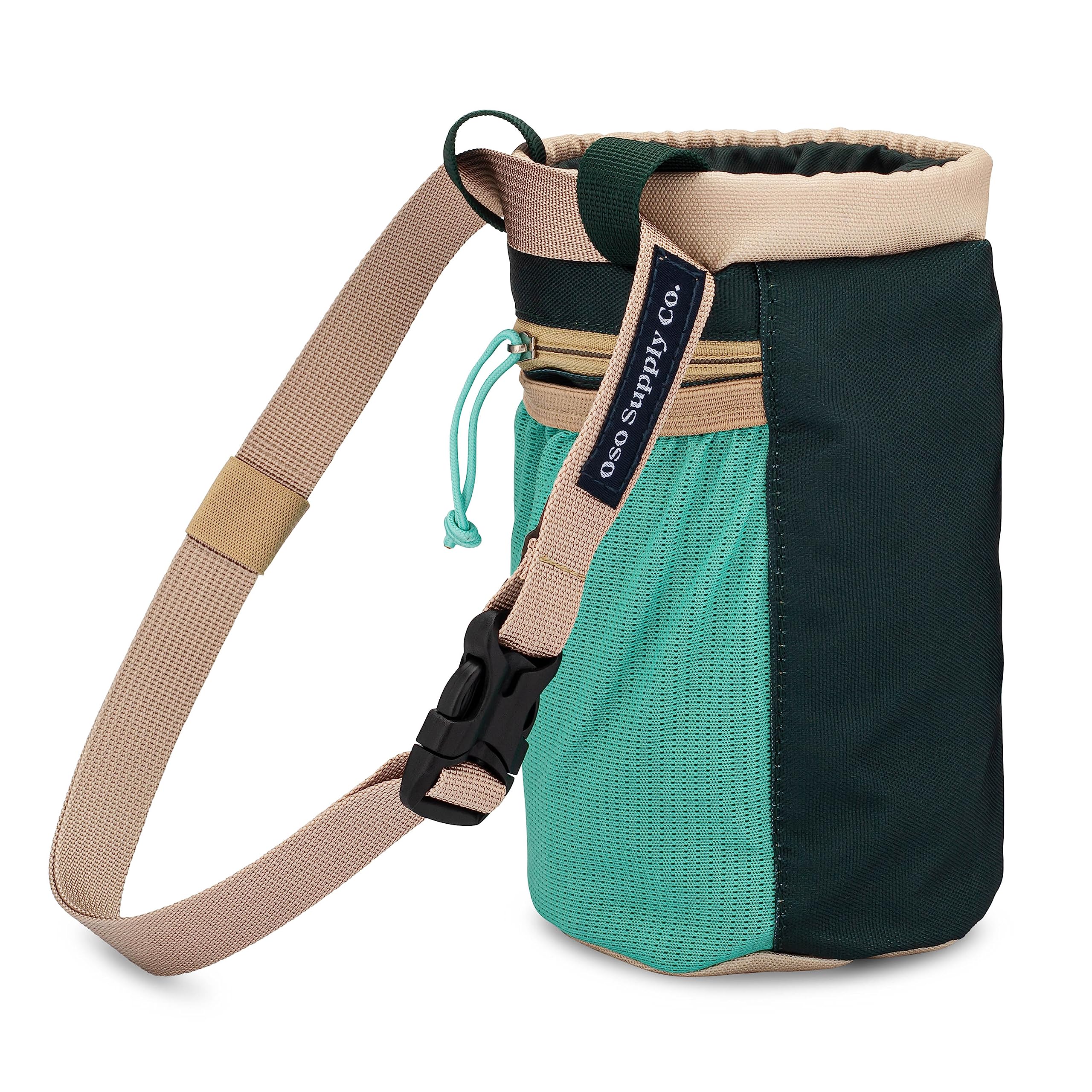 Premium Rock Climbing Chalk Bag with Quick-Clip Belt & Zippered Pockets - Durable Bouldering Chalk Bucket for Indoor/Outdoor Climbing Gyms & Natural Rock Walls - Ideal for Sport Climbing, Training & Competitions