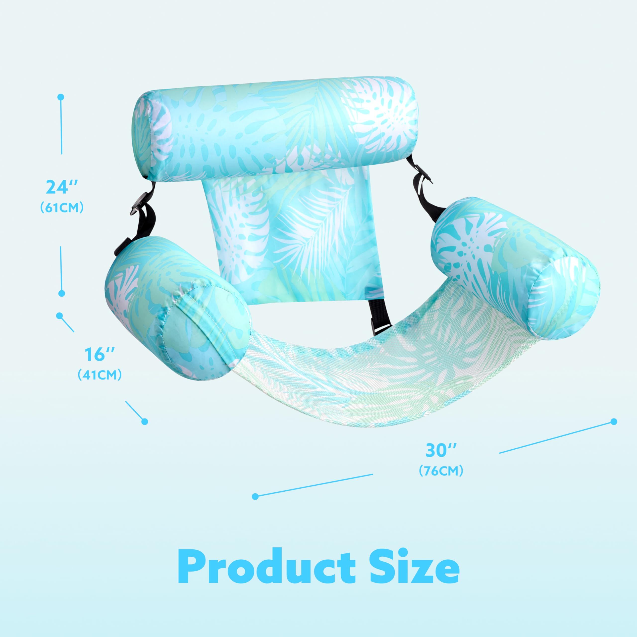 **SLOOSH Inflatable Pool Floats for Adults - 2 Pack Heavy Duty Floating Lounge Chairs with Pool Noodles - Perfect for Summer Pool Parties, Beach, Lake & Water Fun**