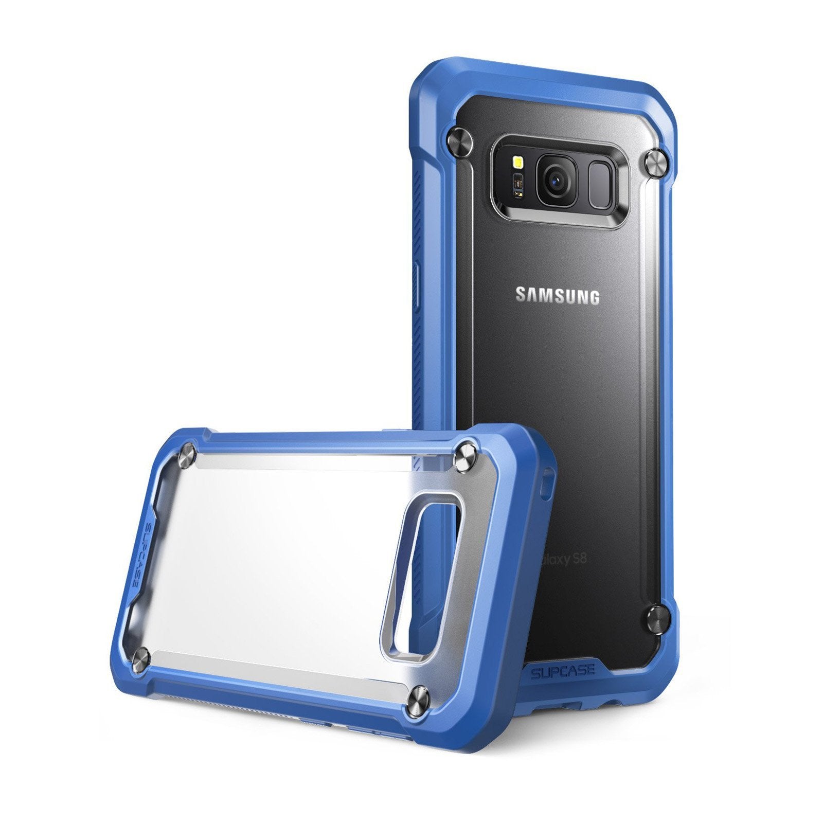Samsung Galaxy S8 Unicorn Beetle Hybrid Protective Bumper Case - Shockproof & Slim Design - Blue - Perfect for Outdoor Activities & Daily Protection