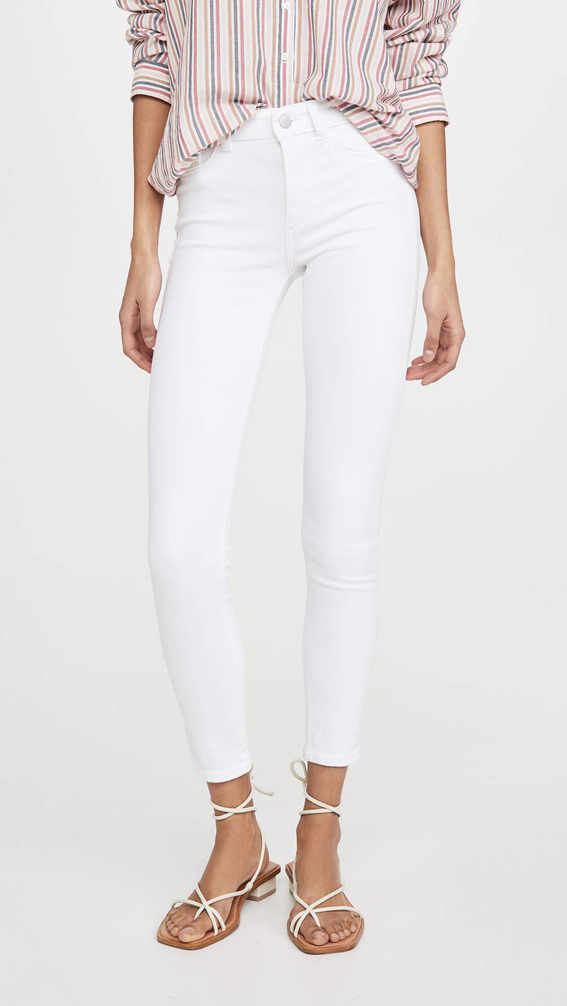 DL1961 Women's Florence Skinny Mid Rise Ankle Jeans - Stretch Denim Pants for Everyday Comfort | Perfect for Work, Casual Outings & Date Nights