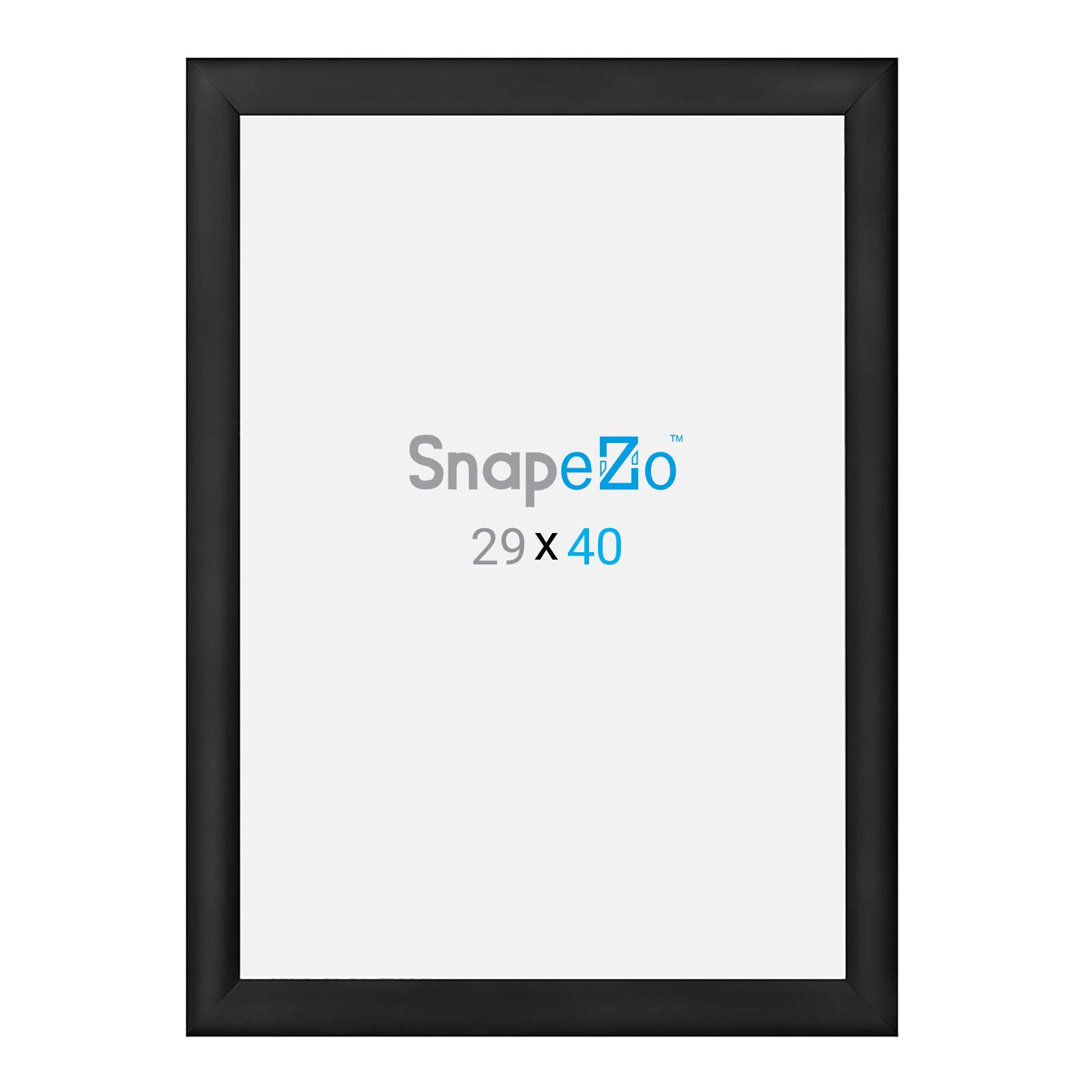 SnapeZo 29x40 Inches Black Aluminum Poster Frame - 1.2 Inch Front-Loading Snap Frame for Wall Mounting | Premium Series for Home, Office & Commercial Displays
