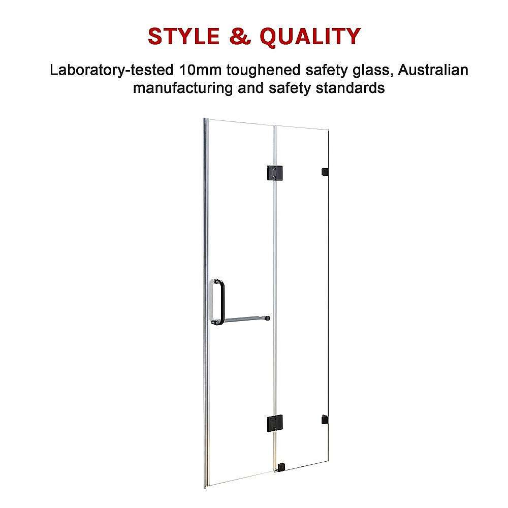 10mm Frameless Shower Screen 110x200cm - Premium Wall to Wall Bathroom Glass Panel by Della Francesca - Perfect for Modern Walk-in Showers and Spa-Like Bathroom Renovations