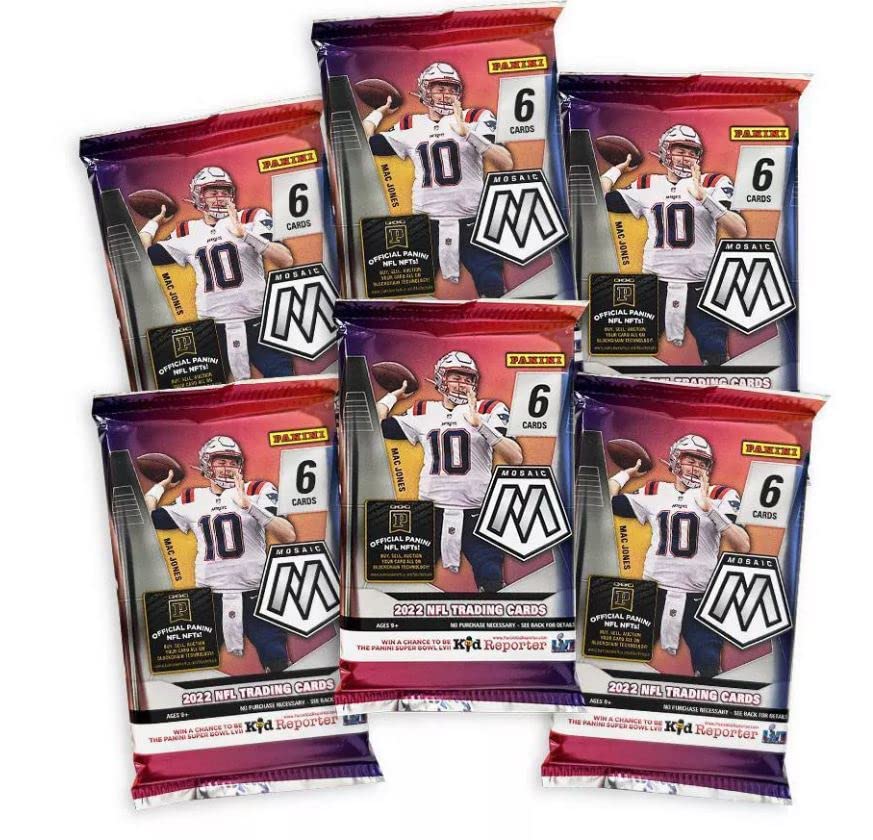 2022 Panini Mosaic NFL Football Trading Cards Blaster Box - 36 Cards per Box | Collectible Sports Cards for Trading, Investing & Display (Football Memorabilia, Gift for Sports Fans)