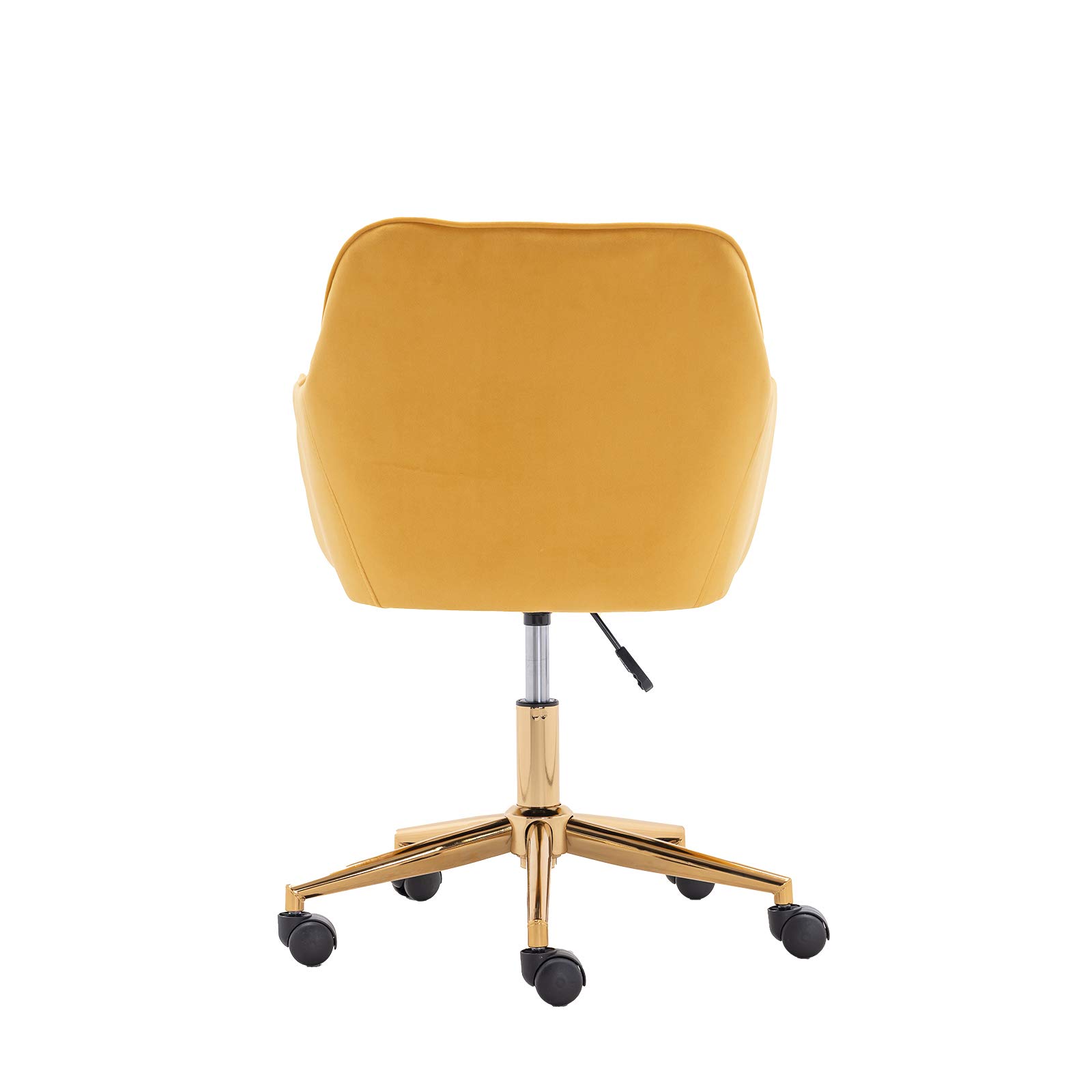 Ergonomic Home Office Chair with Lumbar Support & Armrest - 360° Swivel Rolling Fabric Computer Desk Chair for Work & Gaming (Yellow) - Perfect for Remote Work, Online Classes & Long Study Sessions