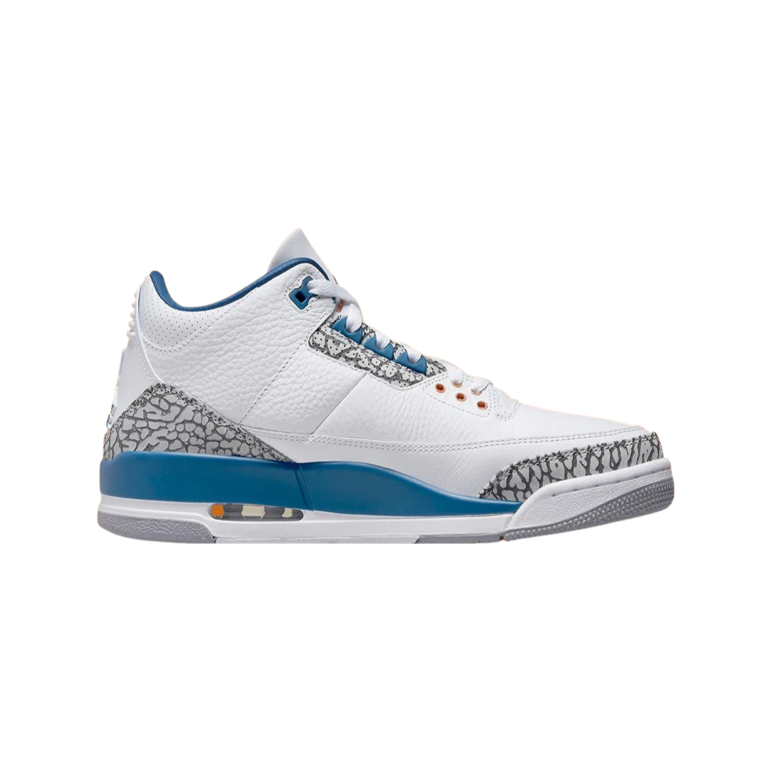 Air Jordan 3 Retro Sneakers - Wizards White/True Blue/Metallic Copper Colorway - Men's Basketball Shoes for Casual Wear & Street Style
