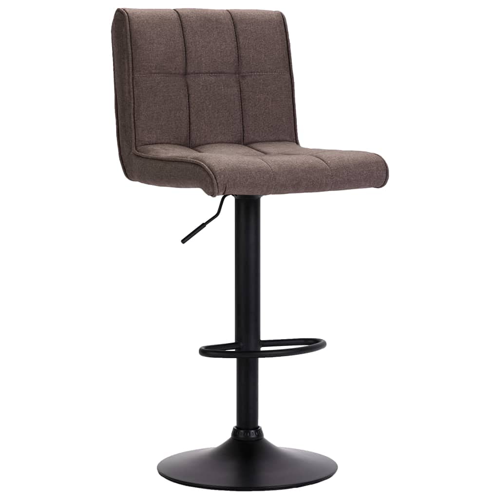 2-Pack Taupe Fabric Counter Height Bar Stools with Back - Armless Kitchen Counter Stools for Home Pub, Dining & Entertainment Areas - Durable & Comfortable Seating for Bars, Islands & Breakfast Nooks