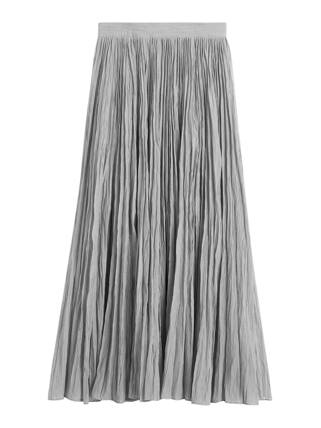 Crinkled Plissé Skirt for Women - Stylish High Waist A-Line Midi Skirt with Elastic Waistband | Perfect for Casual Wear, Office Outfits & Summer Dresses