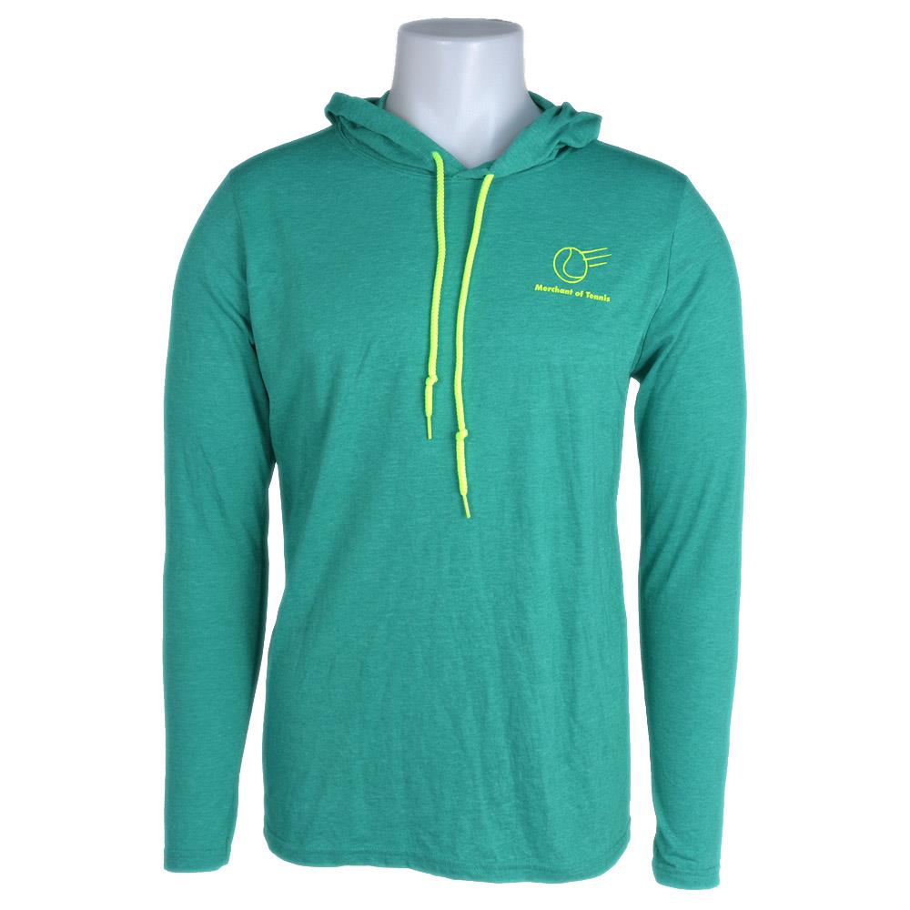 Men's Green Hoodie - Comfortable & Stylish Tennis Apparel for Casual Wear & Outdoor Activities