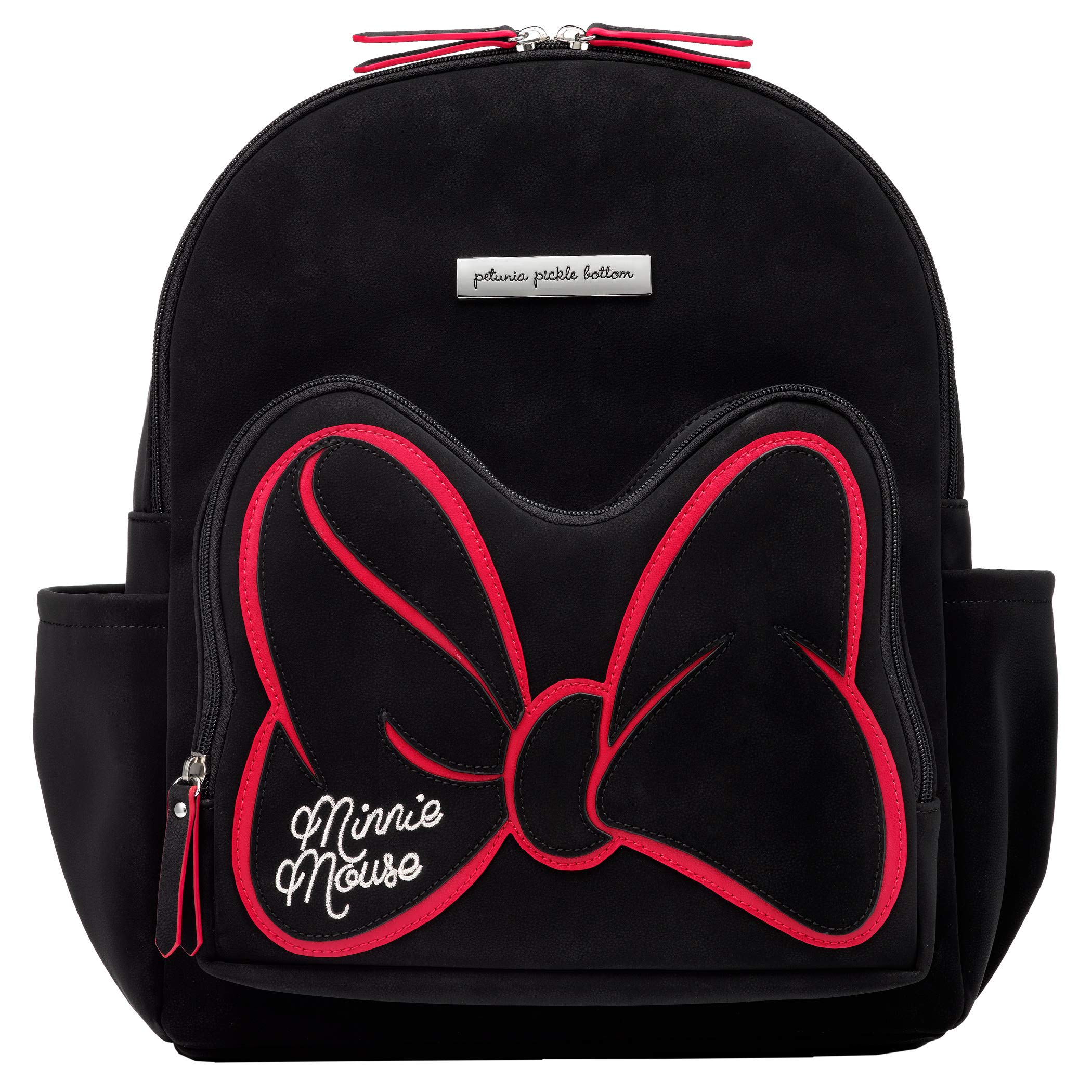 Petunia Pickle Bottom District Backpack - Signature Minnie Print Diaper Bag for Women, Stylish Baby Carrier with Multiple Pockets | Perfect for Moms, Travel, Daycare & Everyday Use