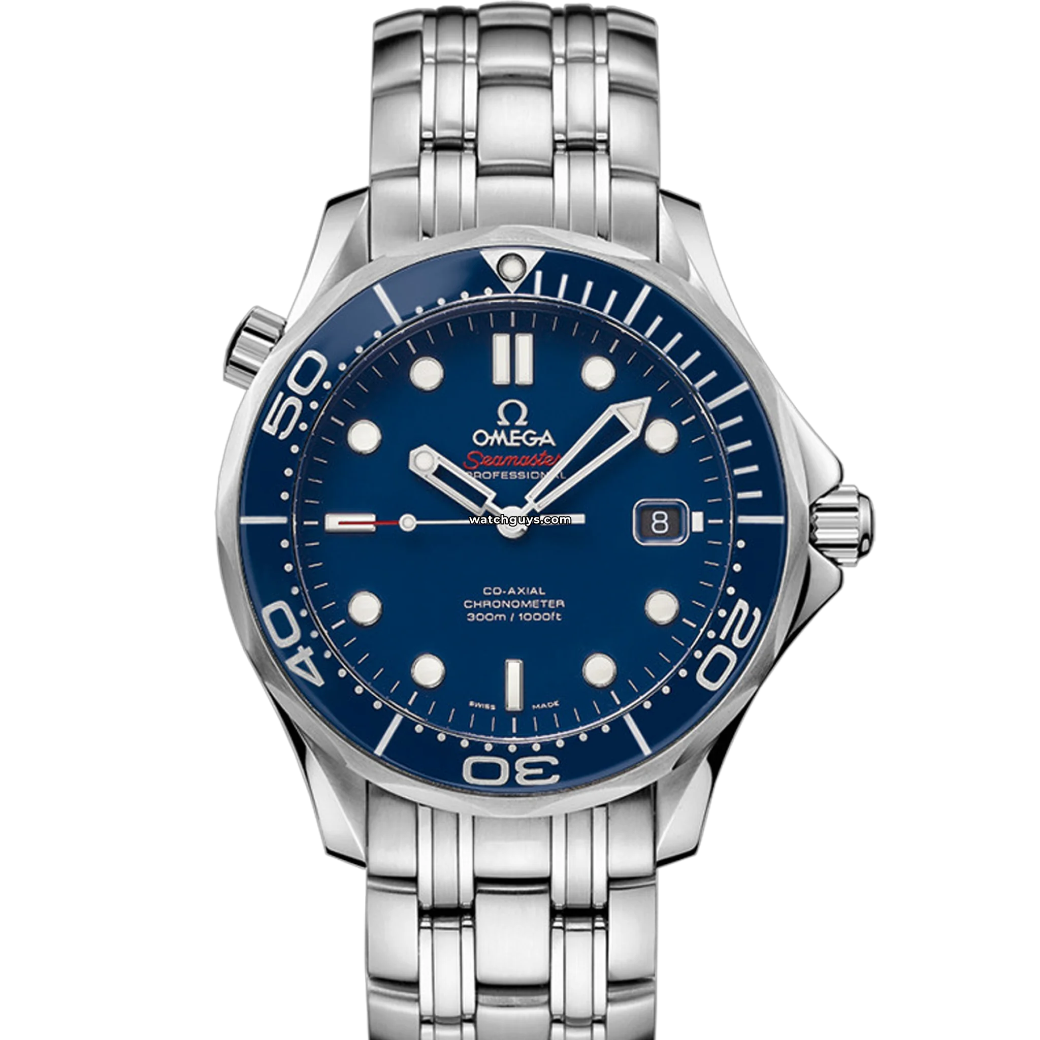 Omega Seamaster 212.30.41.20.03.001 Men's Automatic Diving Watch - 300m Water Resistant, Blue Dial, Stainless Steel Bracelet - Perfect for Professional Divers & Luxury Watch Collectors