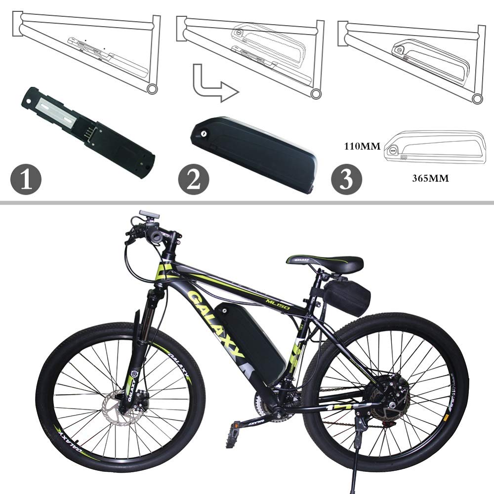 48V 13Ah Lithium Ion Ebike Battery with Charger - Compatible with 200W-1000W Electric Bike Motor Kits - Perfect for Commuting, Mountain Biking & Long-Distance Rides