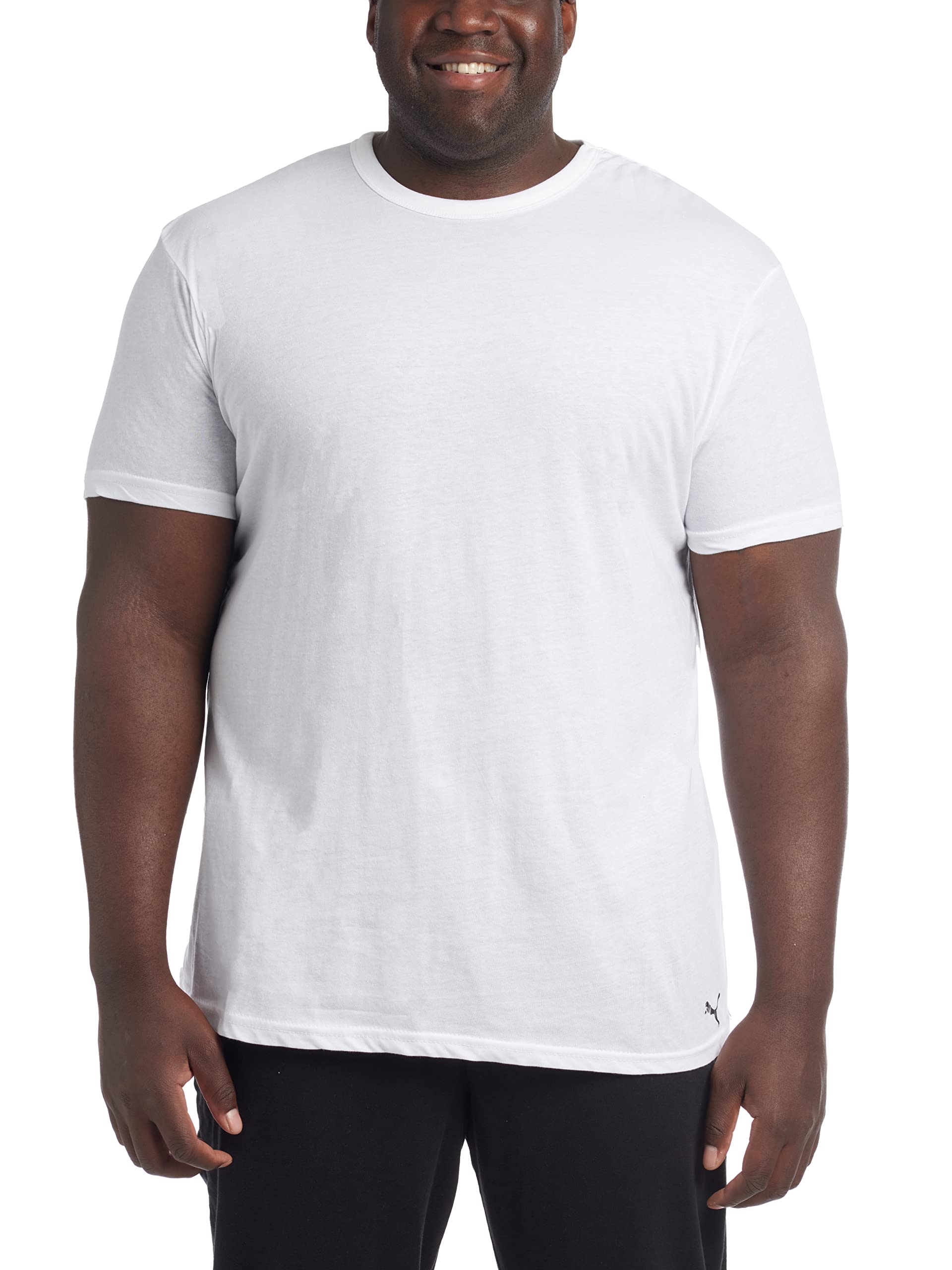 PUMA Men's Big & Tall 3-Pack Classic Cotton T-Shirts - Soft Crew Neck Tees for Casual Wear & Workout