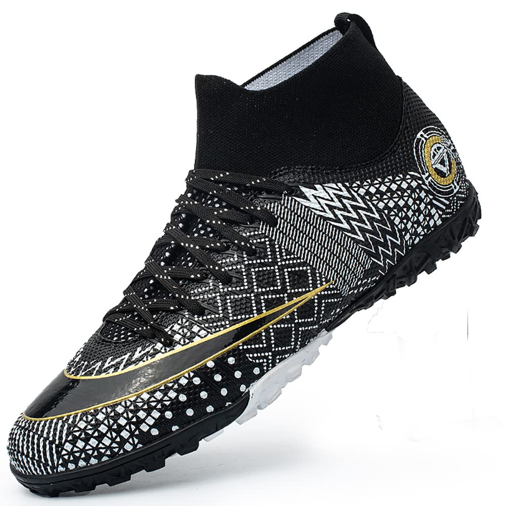 Men's Professional High-Top Soccer Cleats - Breathable Football Shoes for Competition & Training | Perfect for Outdoor Matches, Turf Games & Practice Sessions