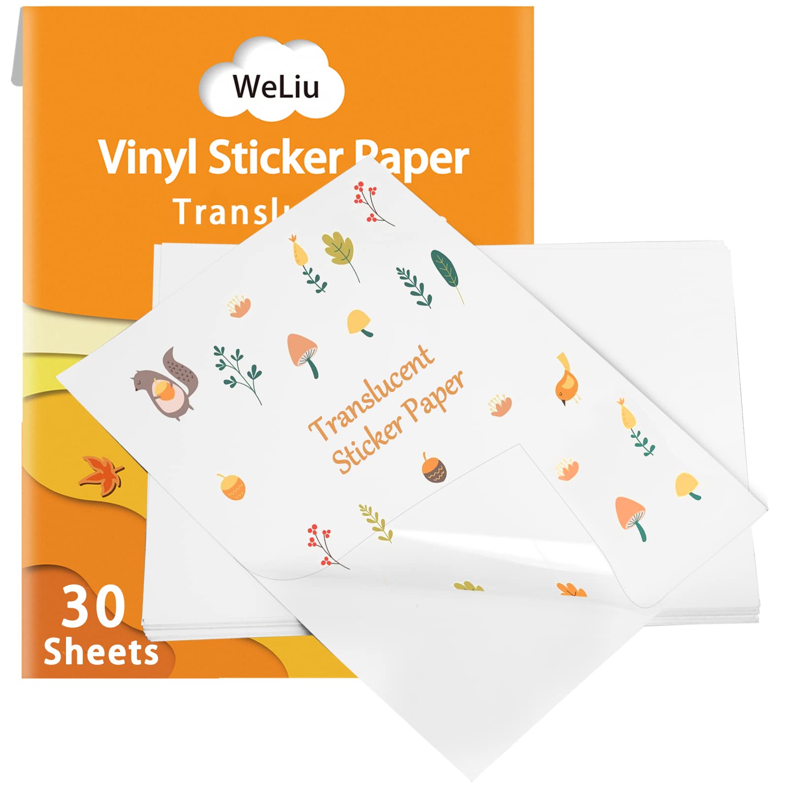 Premium Printable Vinyl Sticker Paper for Inkjet Printers - 8.5