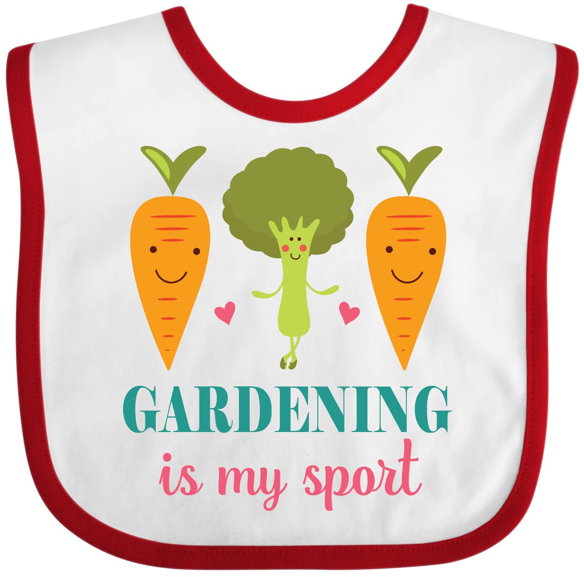 Inktastic Gardening Is My Sport Gardener Baby Bib - Cute Organic Cotton Drool Bib for Toddlers & Infants - Perfect for Feeding, Playtime & Outdoor Activities
