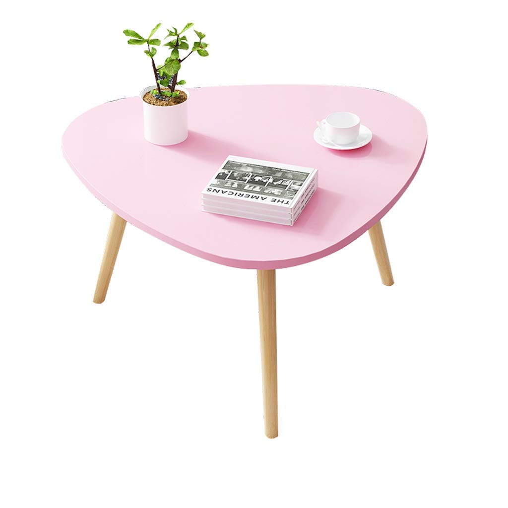 Stylish Pink FHW Coffee Table - Double-Layer Modern End Table for Living Room, Small Apartment & Office - Solid Wood Tea Table with Creative Design - Perfect for Coffee Time, Reading Nook & Home Decor