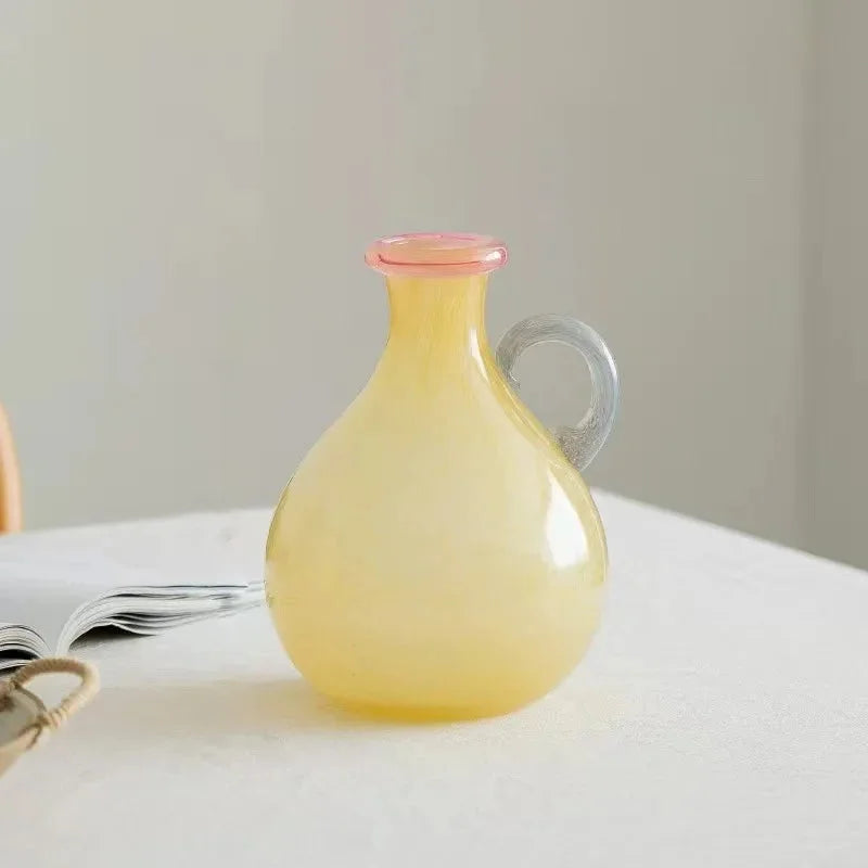 Handblown Piccolo Glass Vase - Elegant Small Flower Vase for Home Decor, Wedding Centerpieces & Tabletop Arrangements