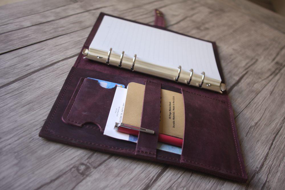 Refillable Purple Leather Sketchbook - Premium A5 Notebook for Artists, Writers & Students - Perfect for Drawing, Journaling & Note-Taking