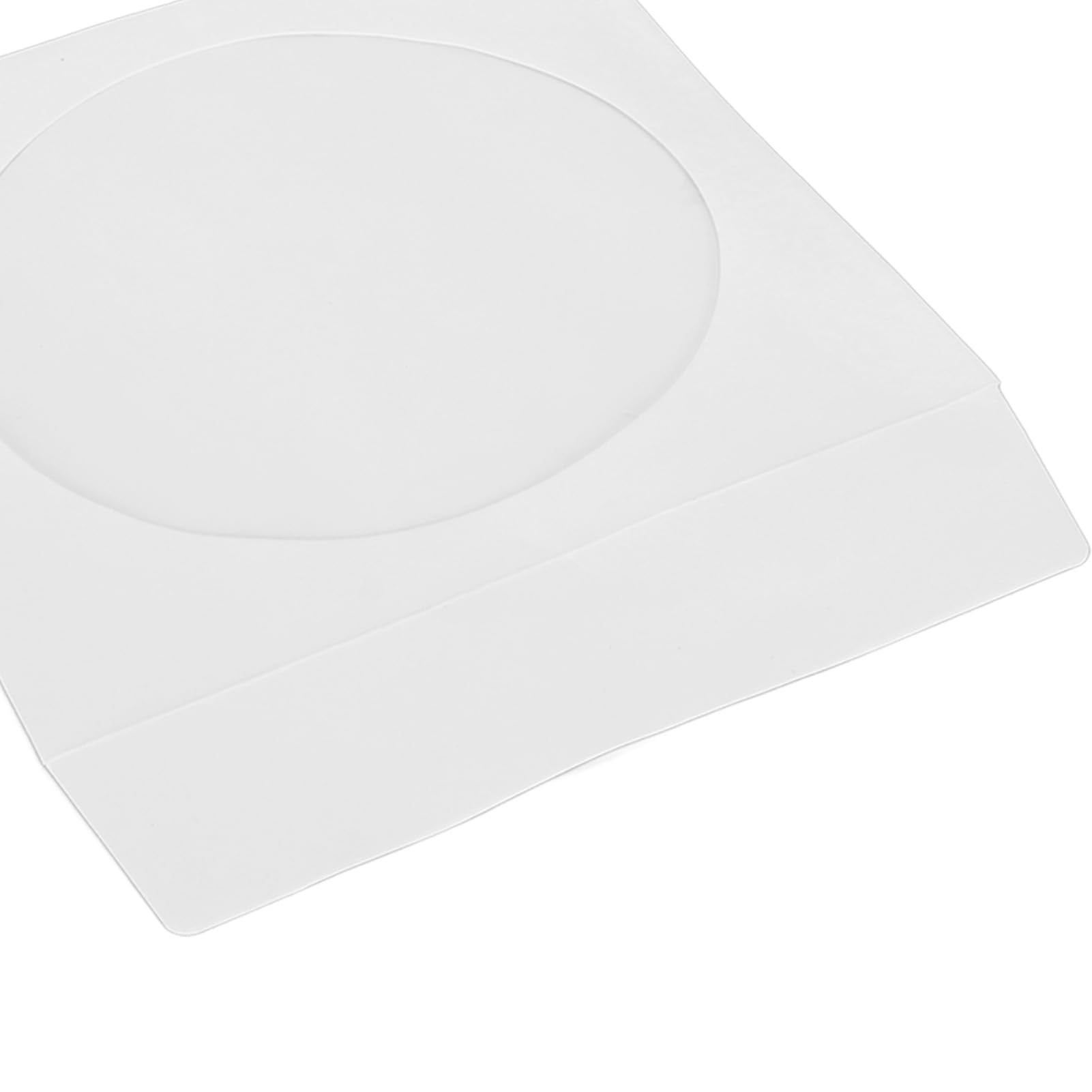 100Pcs Clear CD Sleeves with Window - Reusable 12cm Disc Envelopes for Storage & Organization | Perfect for Music Collections, Office Files & Media Archives
