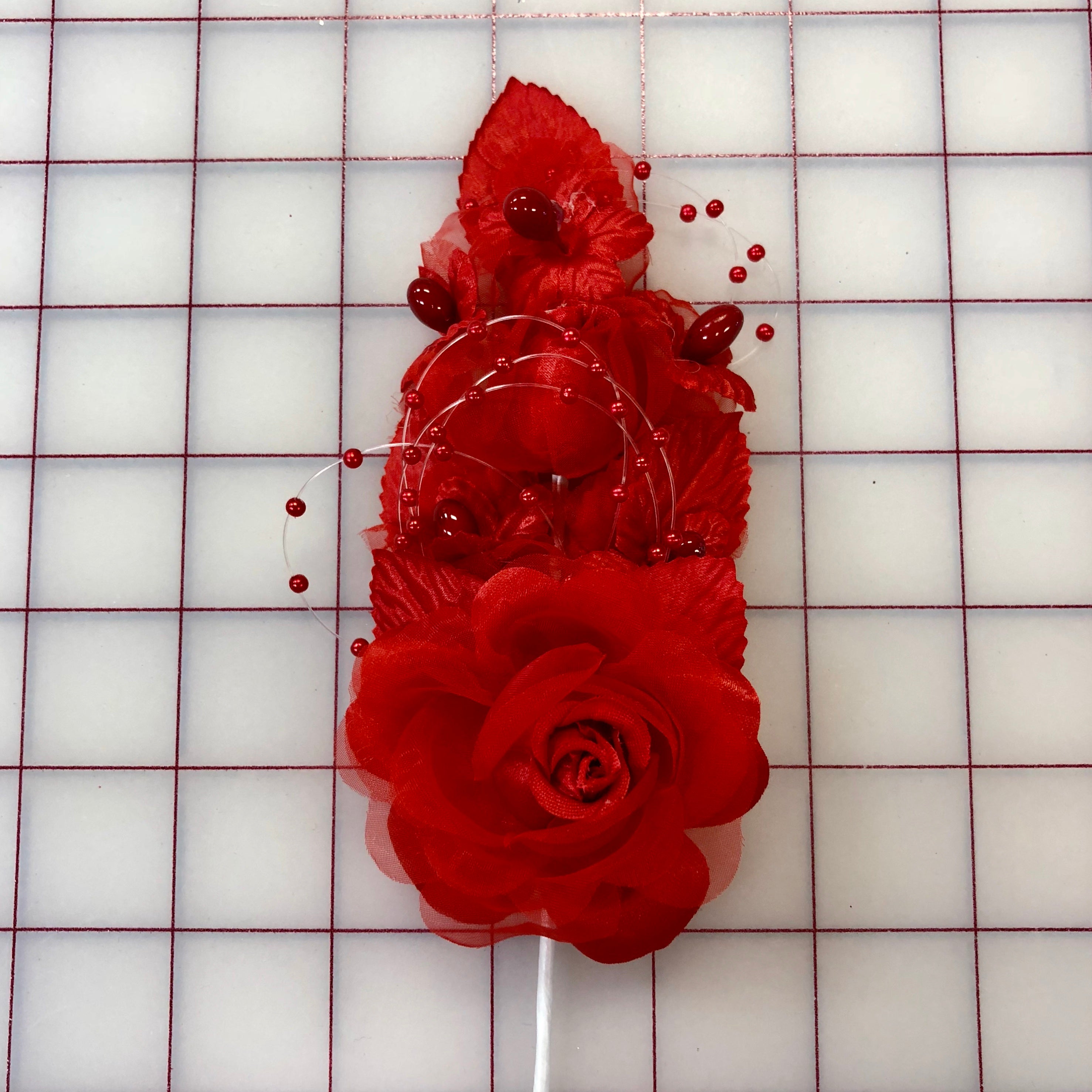 Red Pearl Roses - Elegant Artificial Flowers for Home Decor, Wedding Bouquets & Romantic Gifts | Perfect for Centerpieces, DIY Crafts & Special Occasions