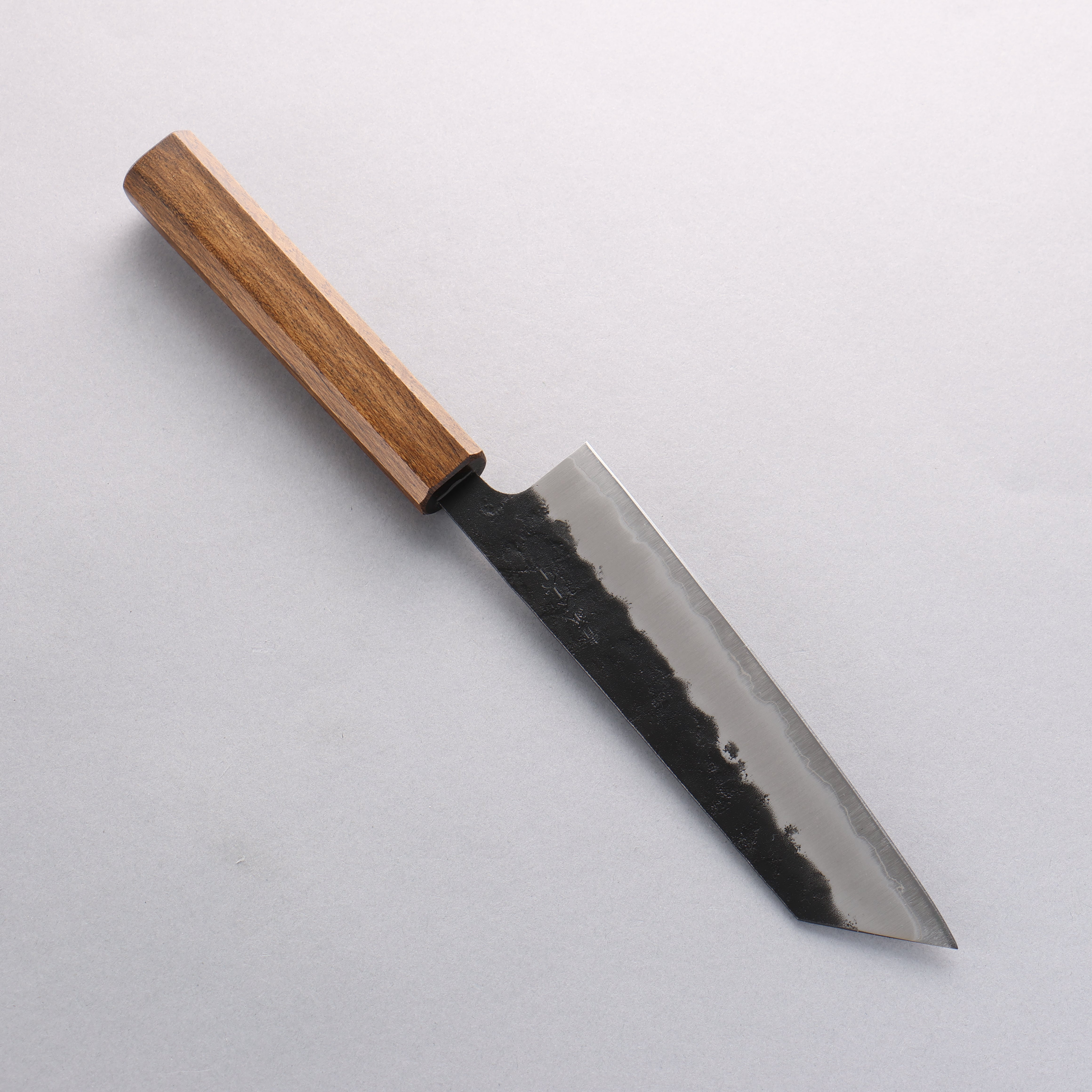 Premium Oul Blue Super Black Nashiji Bunka Knife 170mm - Japanese Kitchen Knife with Oak Handle for Slicing, Dicing & Precision Cutting - Perfect for Chefs & Home Cooks