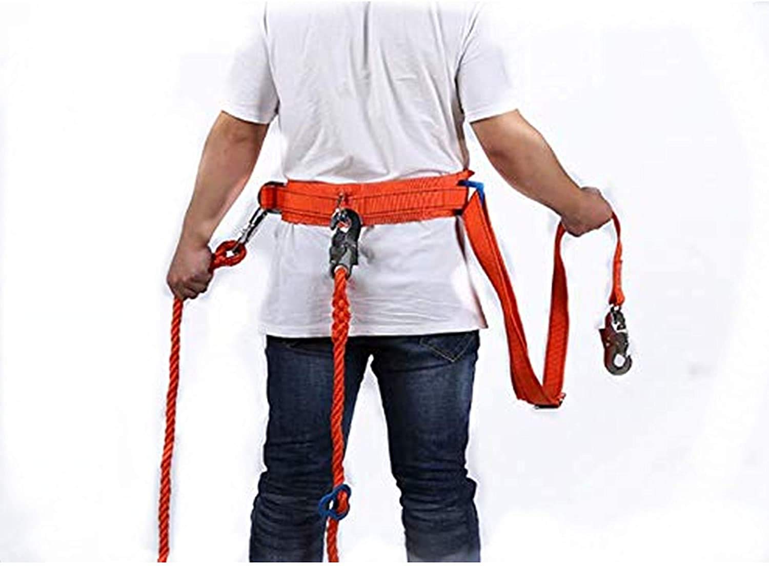 U/B Full Body Safety Harness for Climbing & Mountaineering - Dual Safety Ropes | CE & UIAA Certified | Perfect for Rock Climbing, Rappelling & Rescue Operations