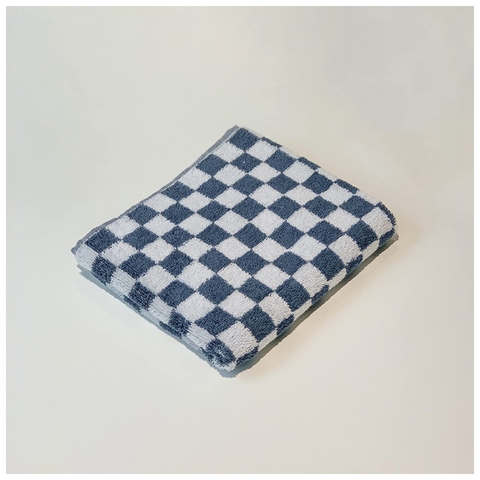 Retro Checkerboard Bath Towels - Super Absorbent Soft Plaid Face & Beach Towels for Home, Hotel & Spa - 34x76cm Blue Plaid Washcloth - Perfect for Bathroom, Pool & Travel Use